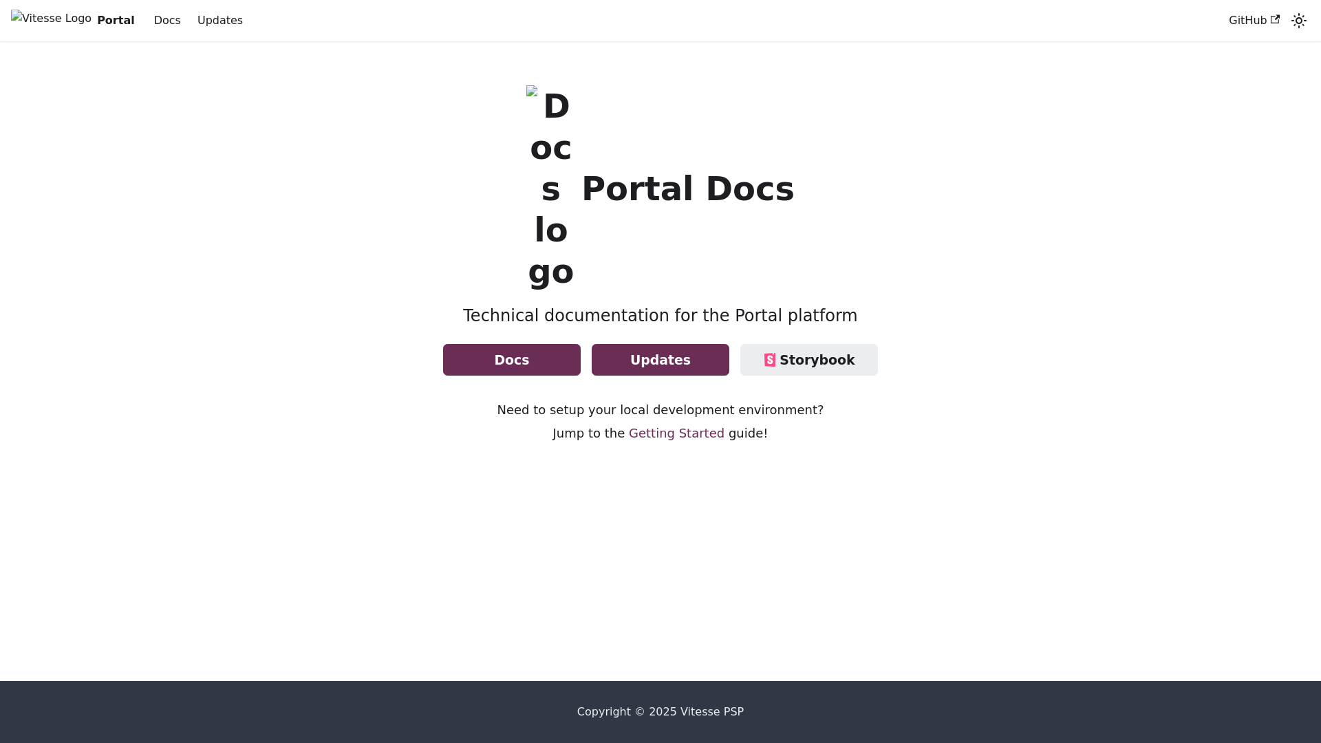 website screenshot of https://web-portal-docs-tst.pages.dev/