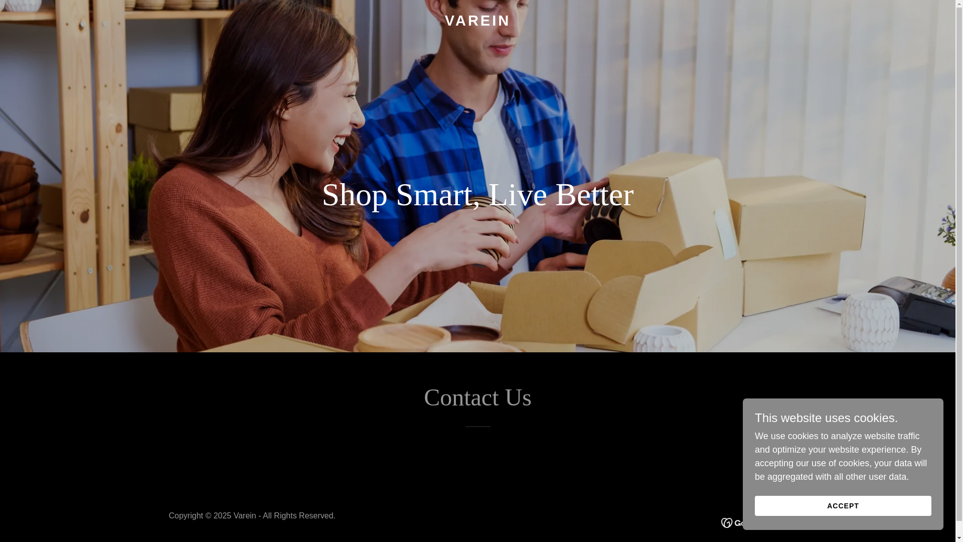 website screenshot of https://varein.shop/