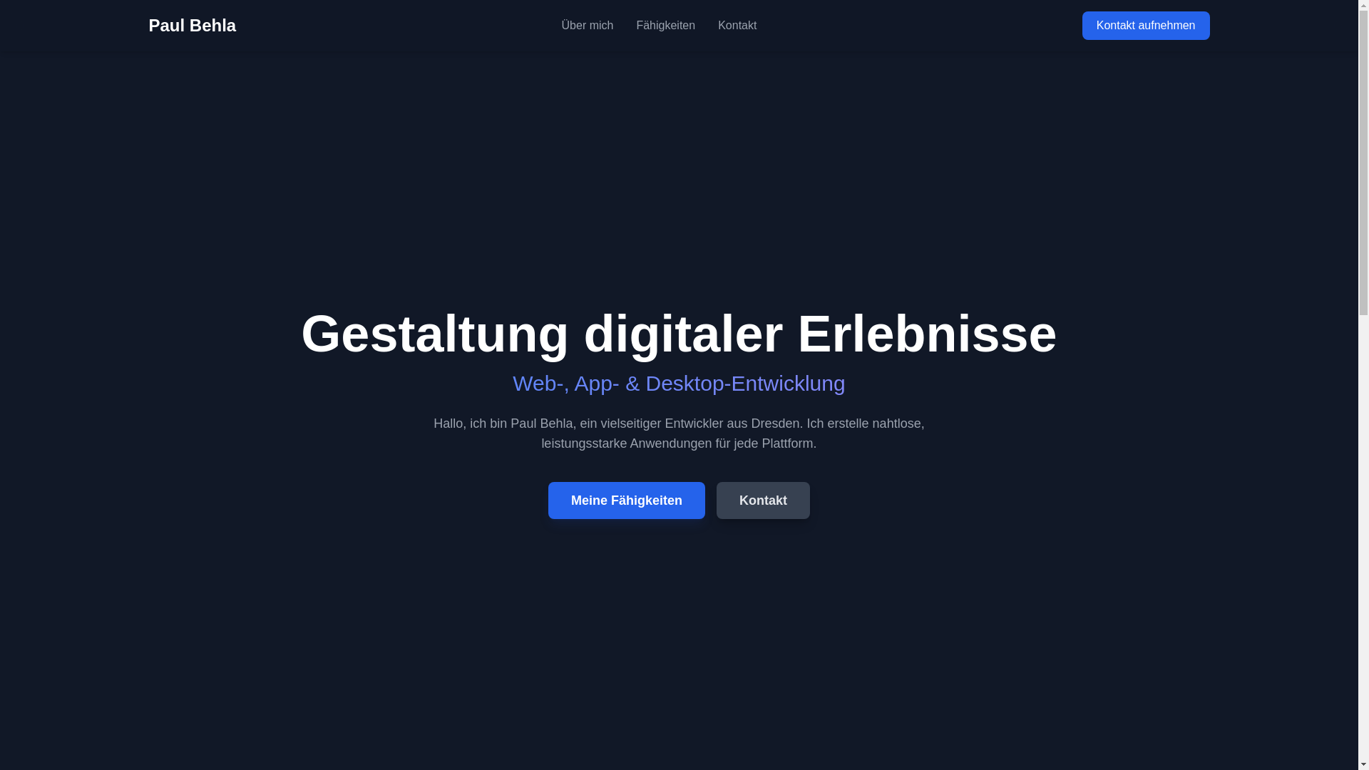 website screenshot of https://paul-behla.de/