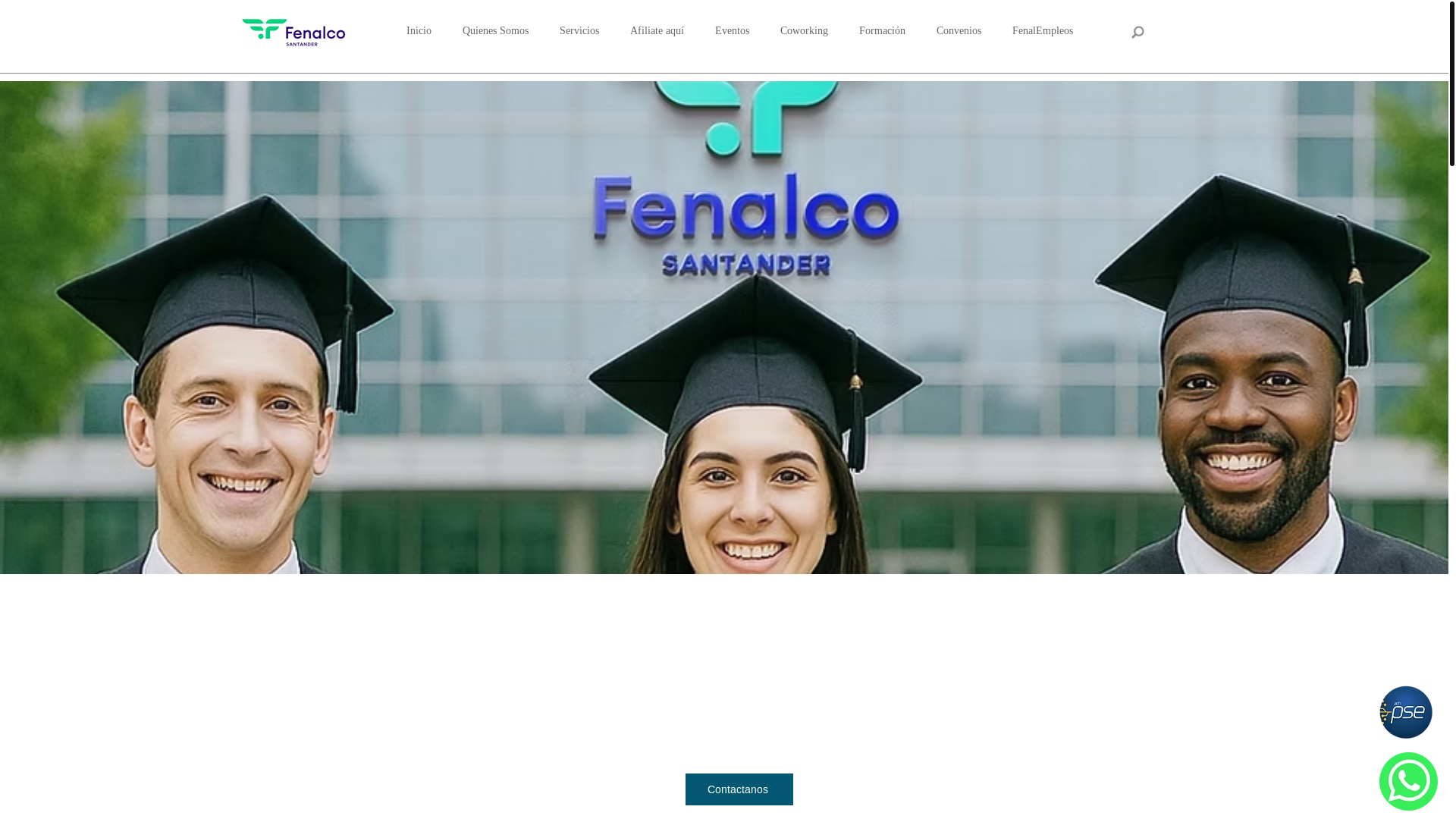 website screenshot of https://educacioncontinuafenalco.com/