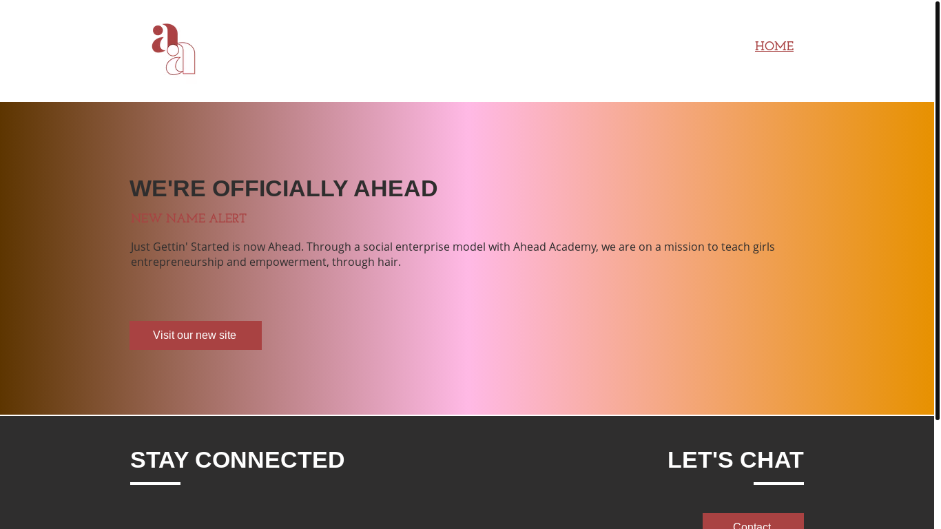 website screenshot of https://aheadoftherest.org/
