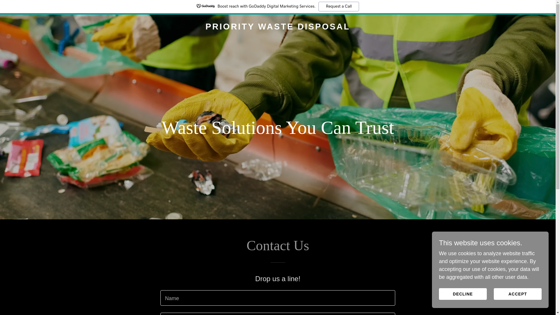 website screenshot of https://prioritywastedisposal.co.uk/