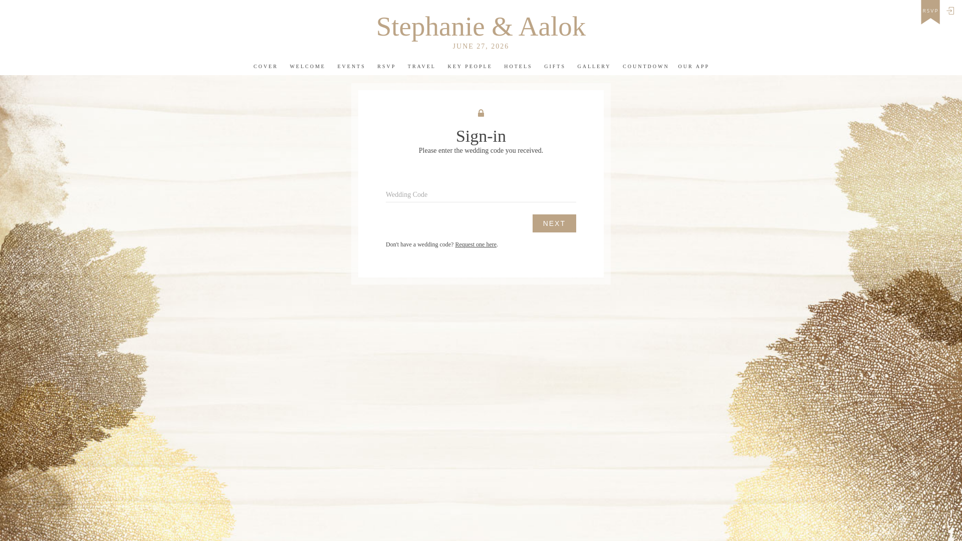 website screenshot of https://stephanieandaalok.com/