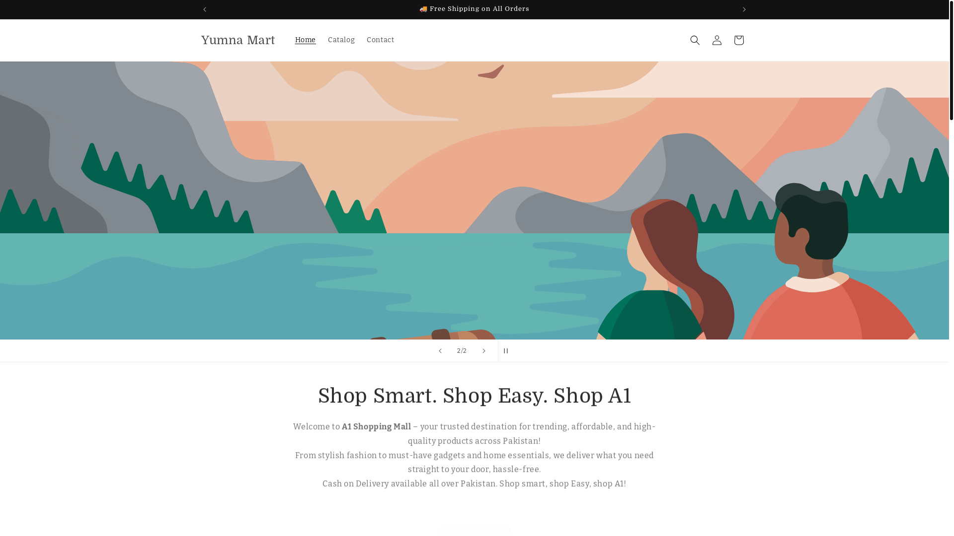 website screenshot of https://yumnamart.online/