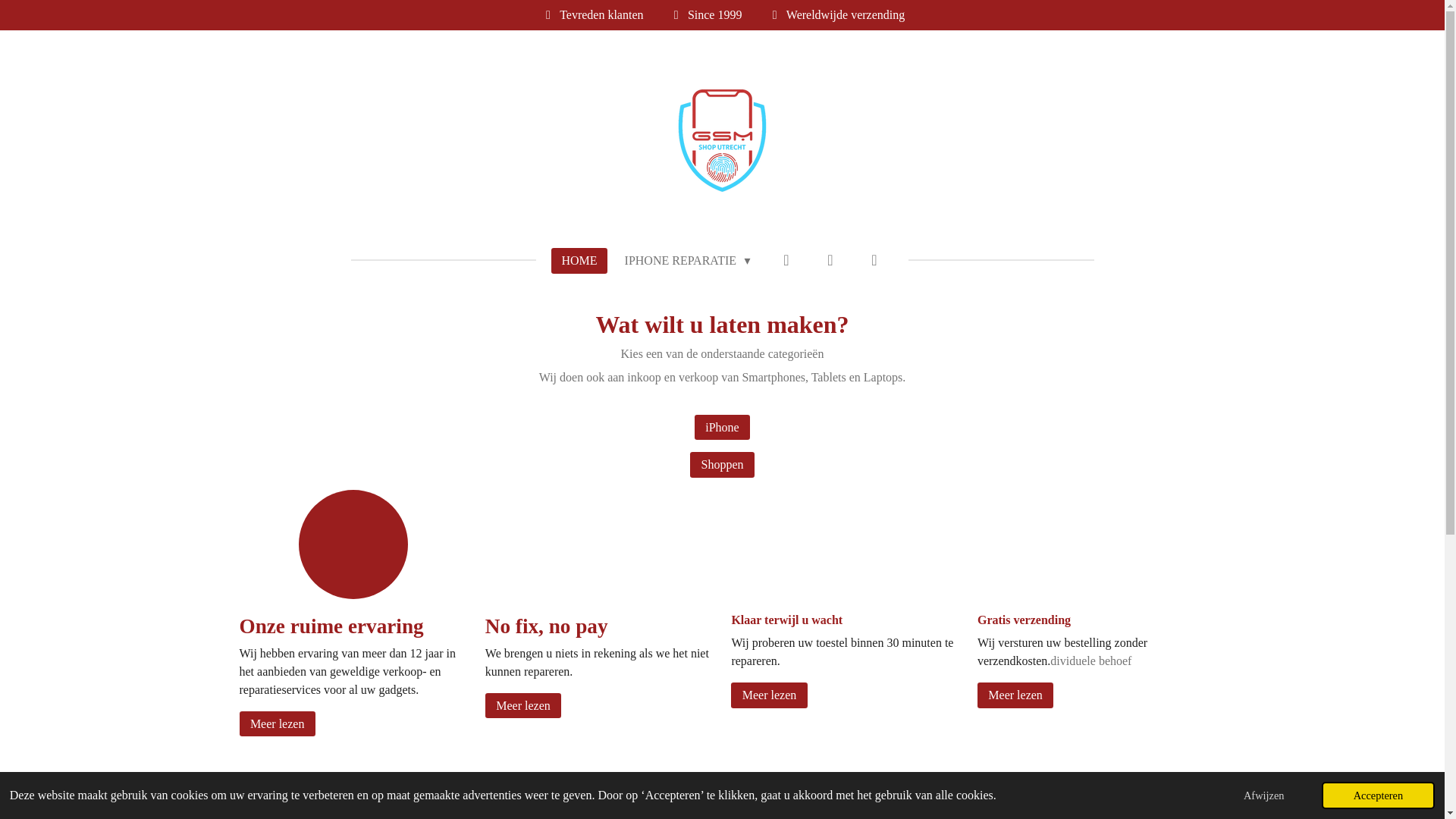 website screenshot of https://gsmshoputrecht.com/