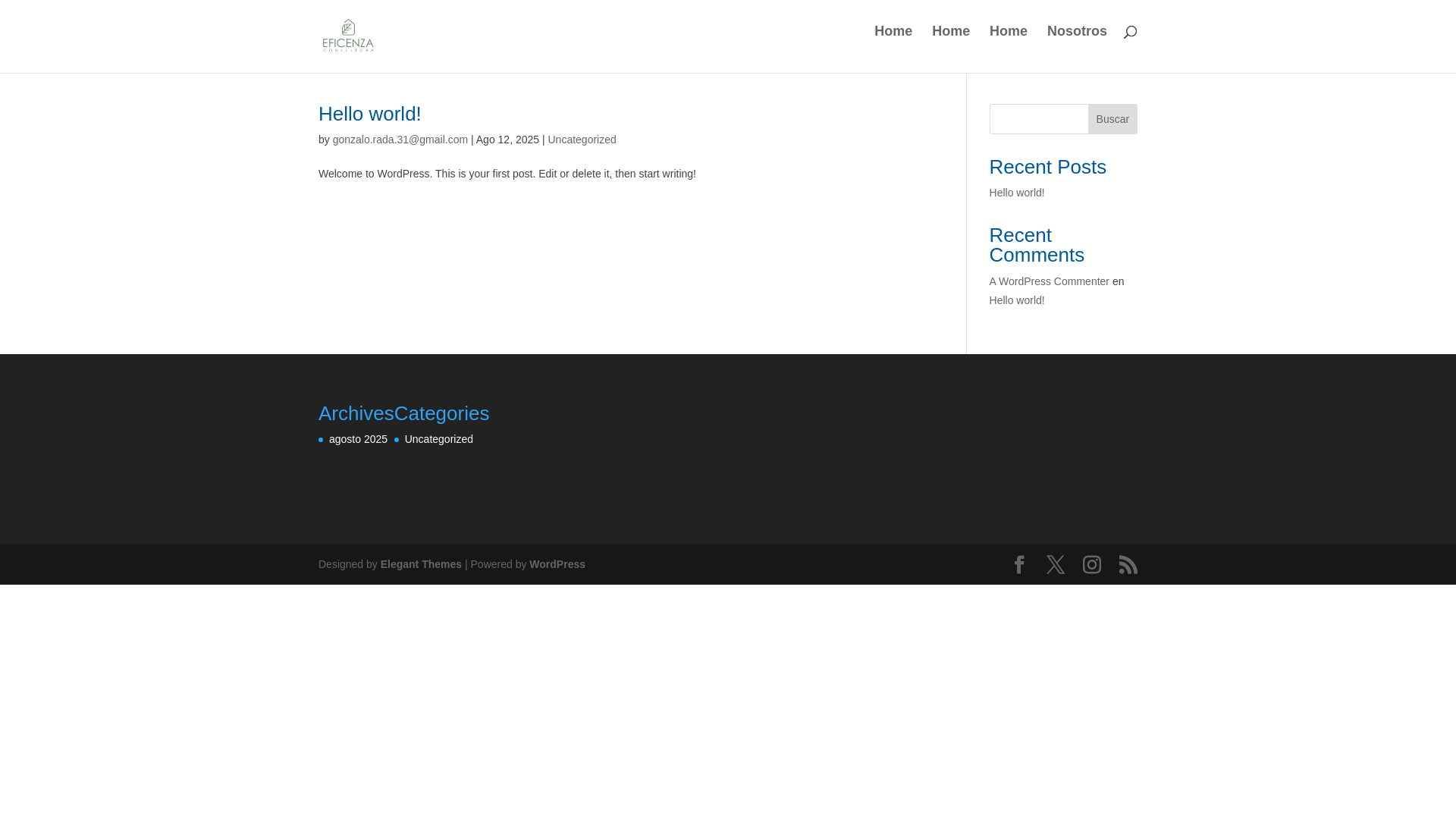 website screenshot of https://eficenza.com.ar/