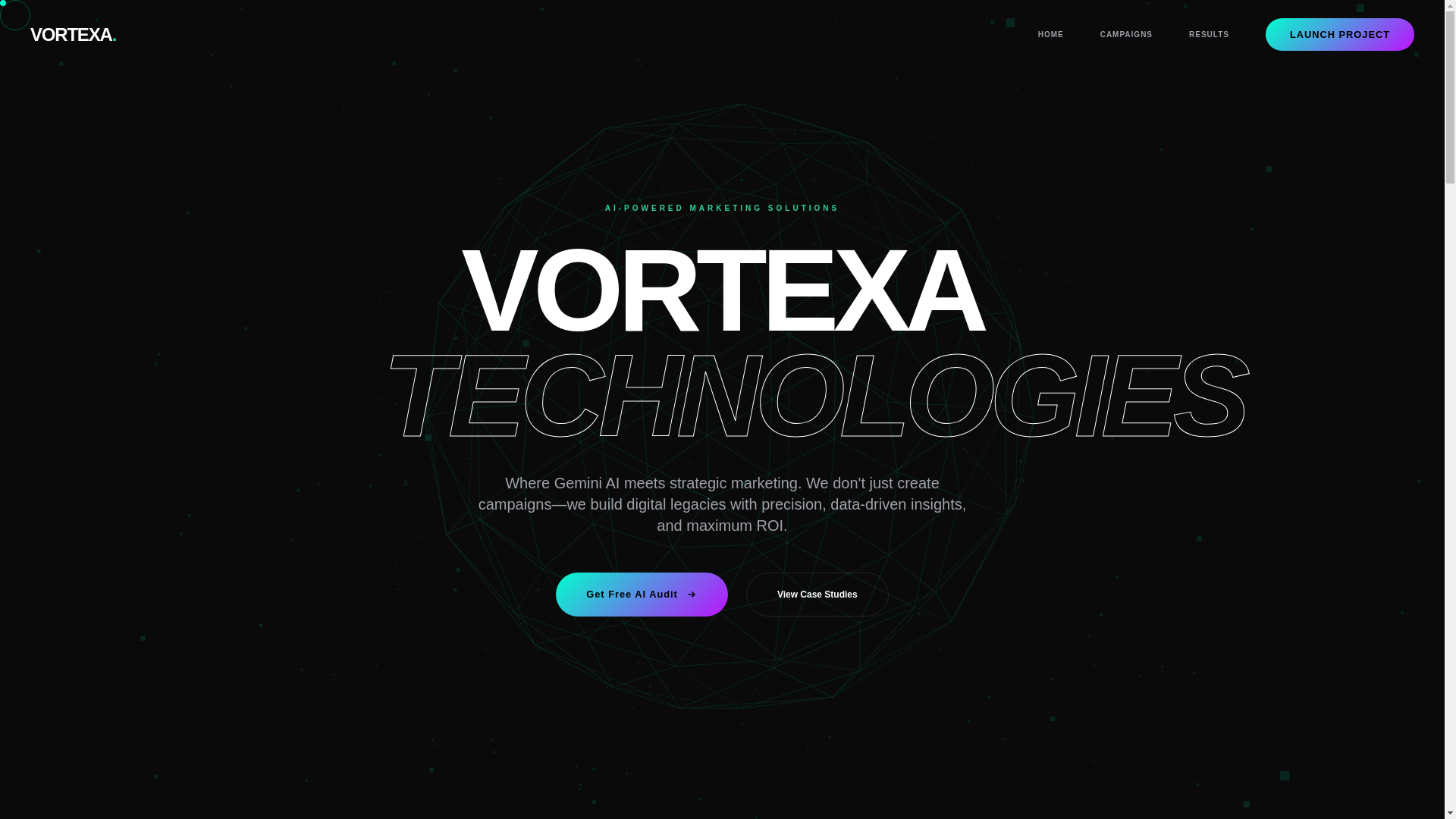 website screenshot of https://vortexatechnologies.online/