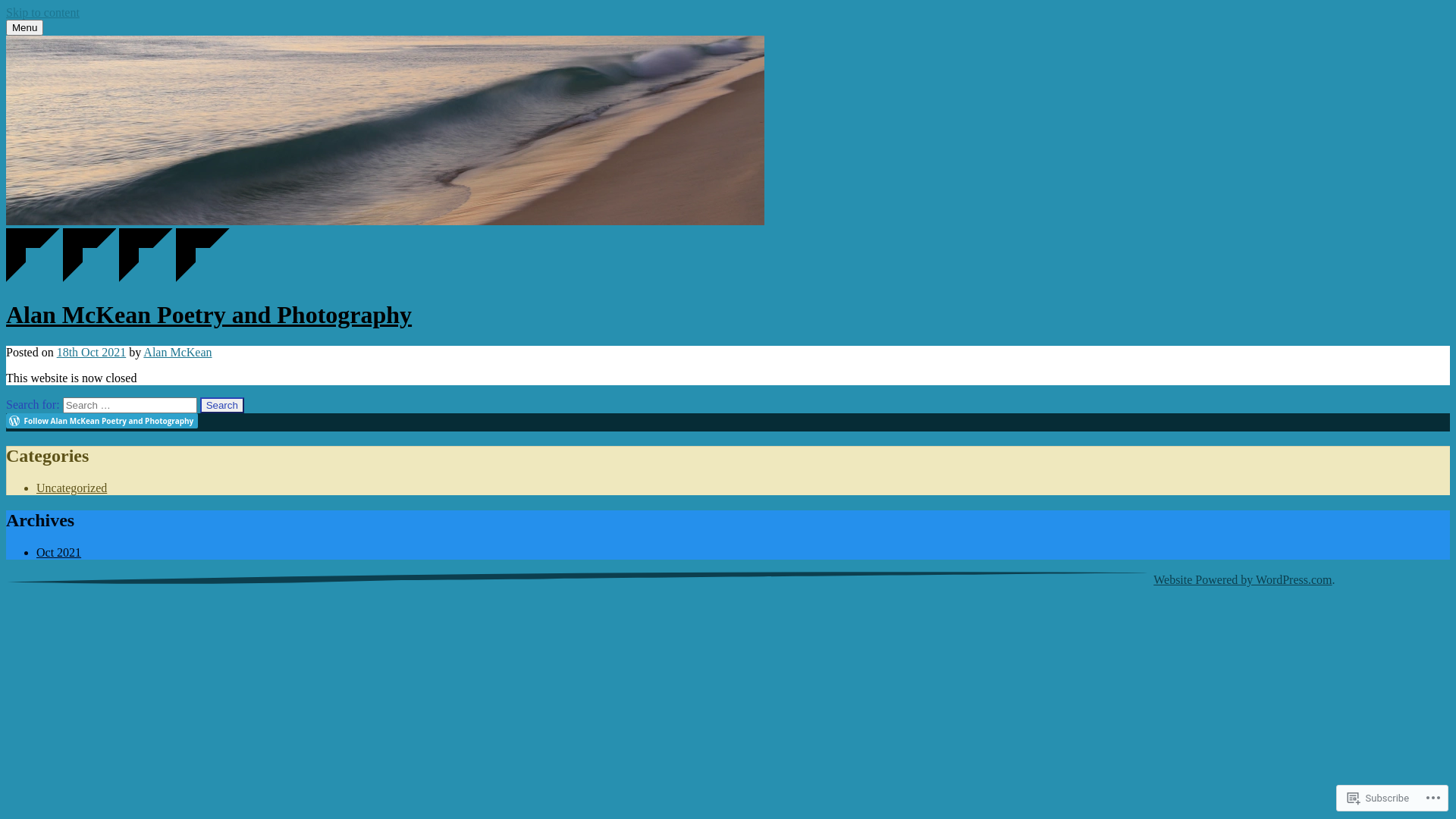 website screenshot of https://alan-mckean.co.uk/