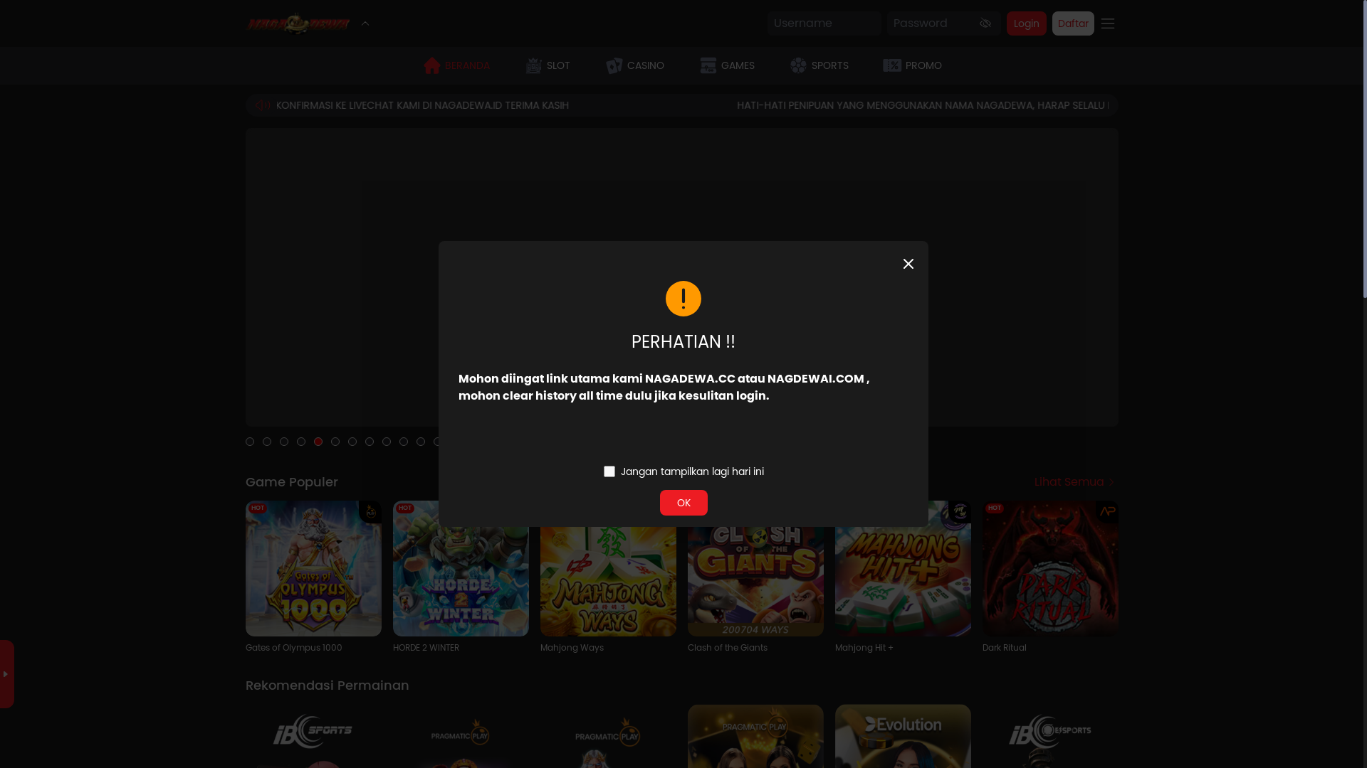 website screenshot of https://nagadewajose.xyz/