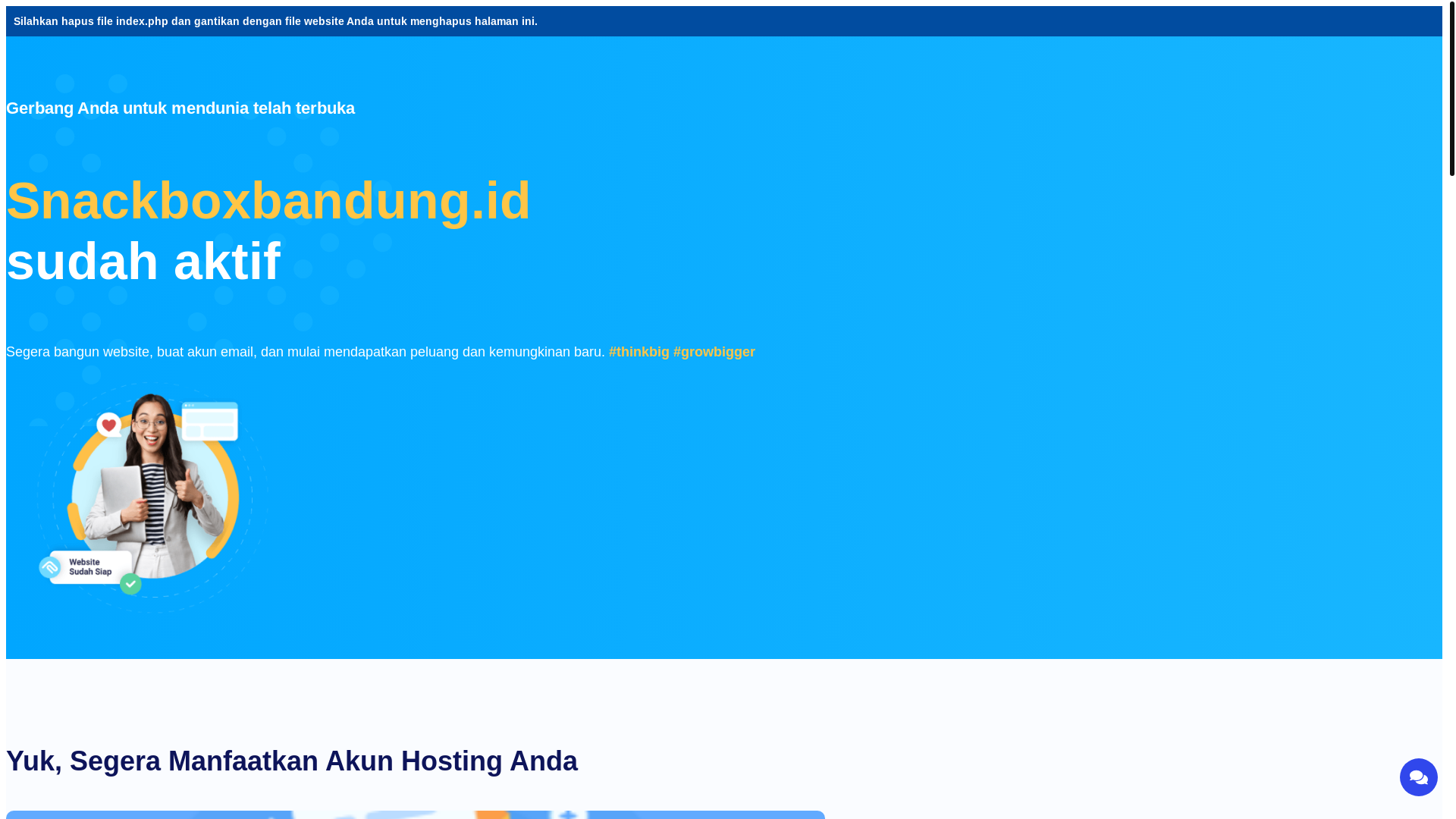 website screenshot of https://snackboxbandung.id/