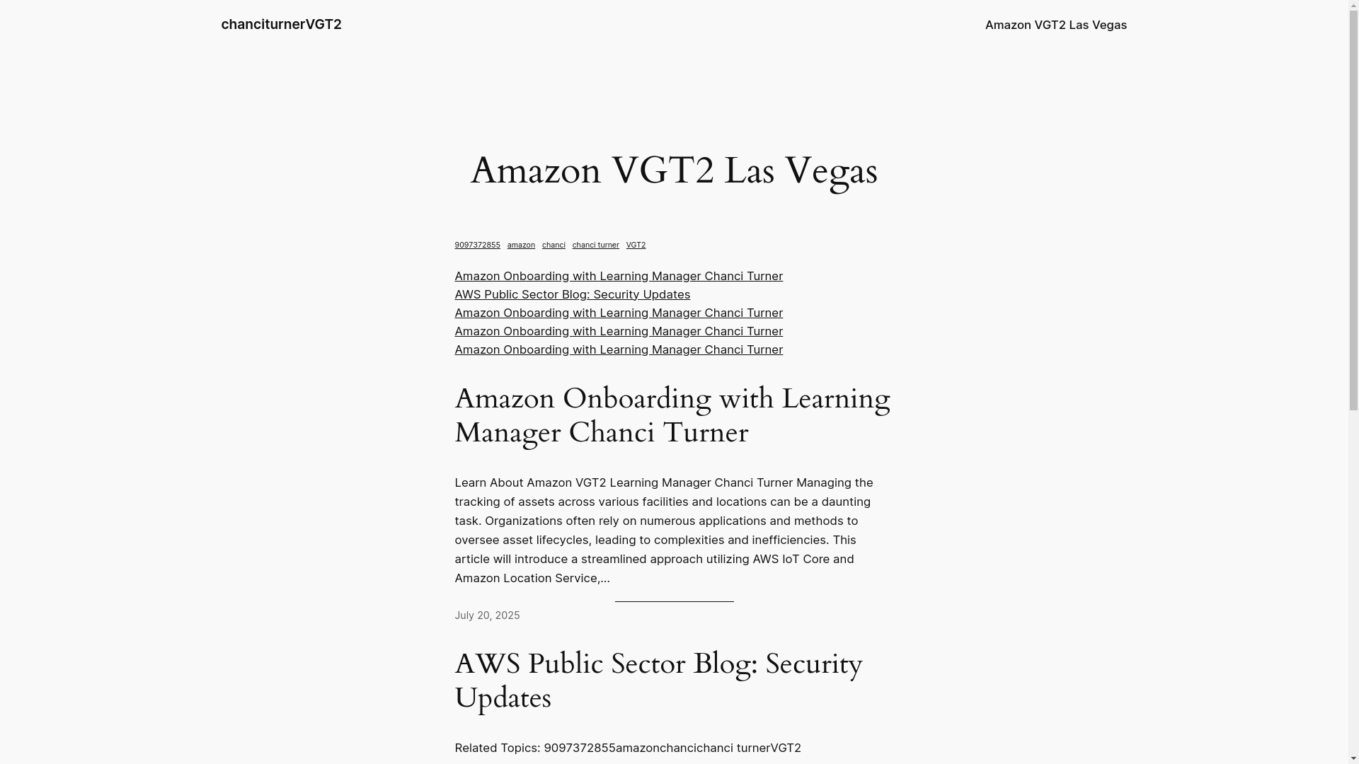 website screenshot of https://chanciturnervgt2.com/