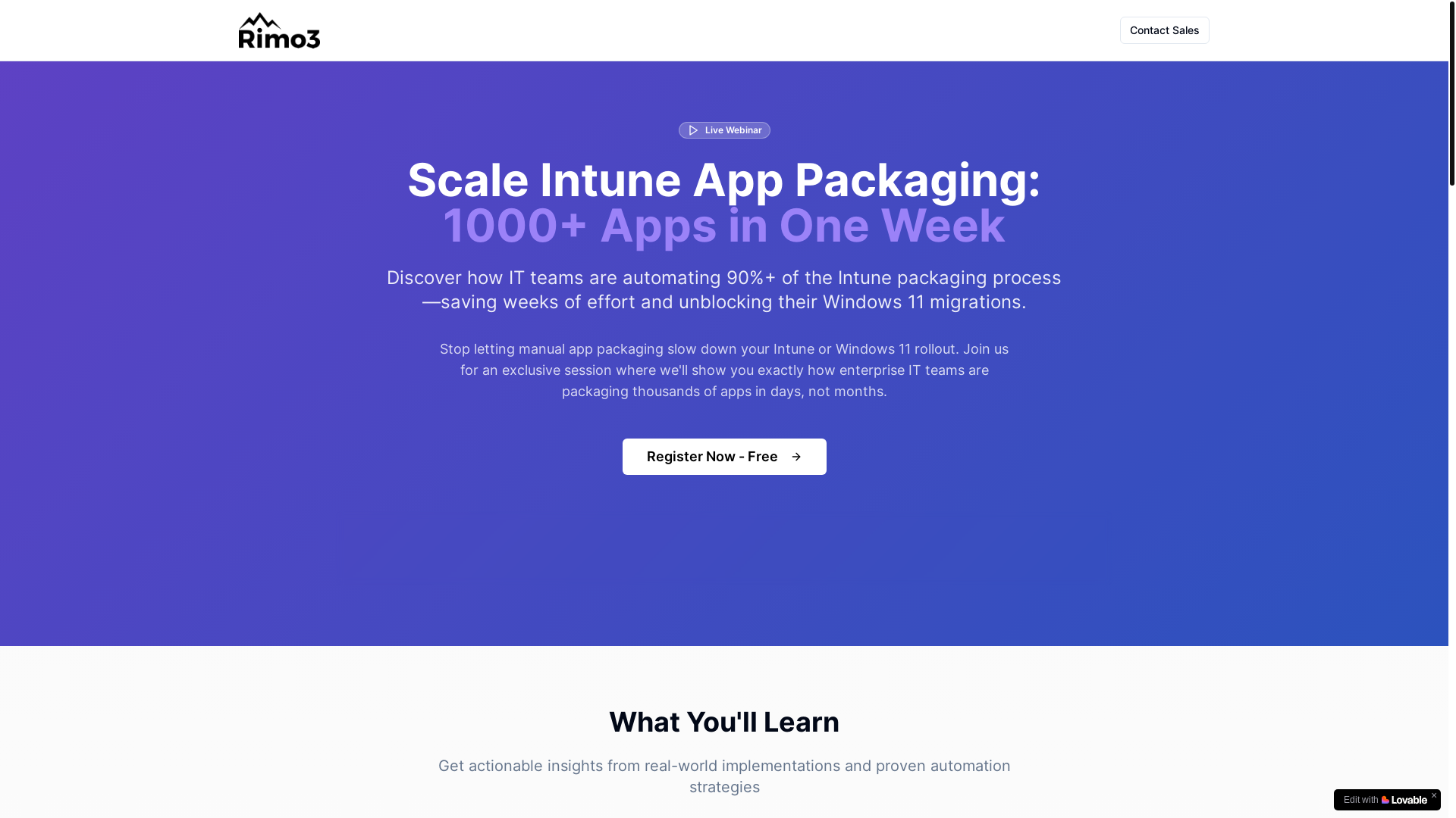 website screenshot of https://rimo3events.com/
