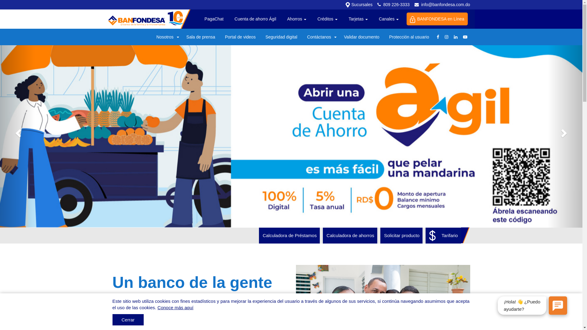 website screenshot of https://banfonresa.com/