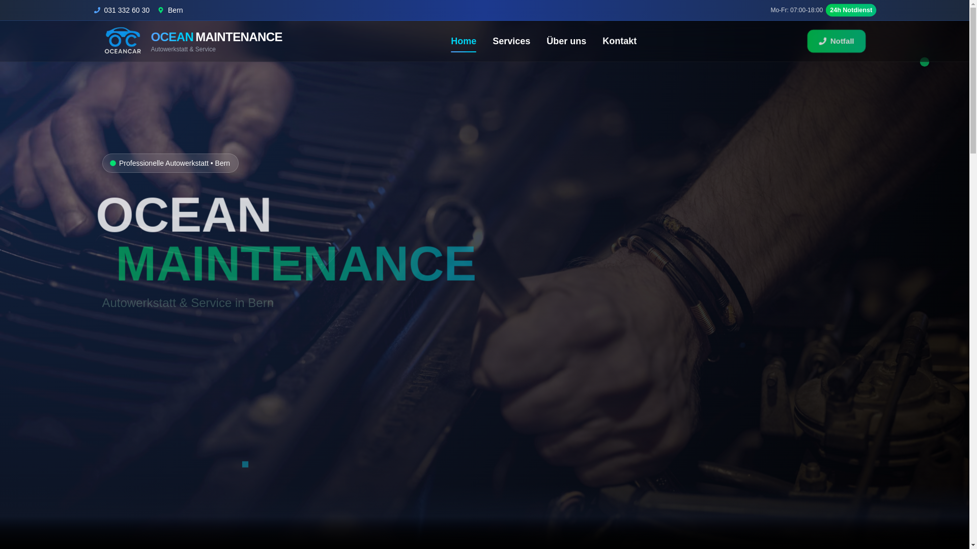 website screenshot of https://ocean-car.ch/