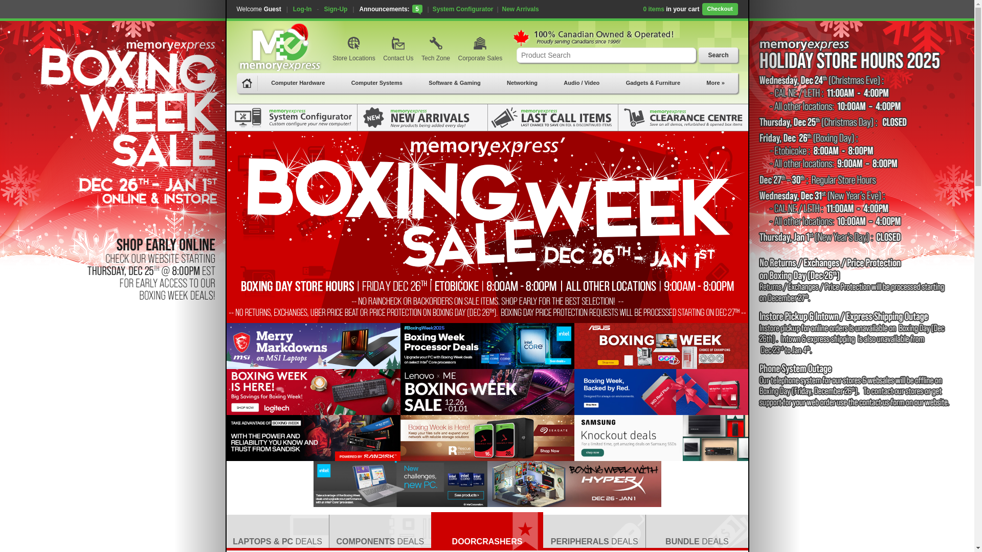 website screenshot of https://www.memoryexpress.com/