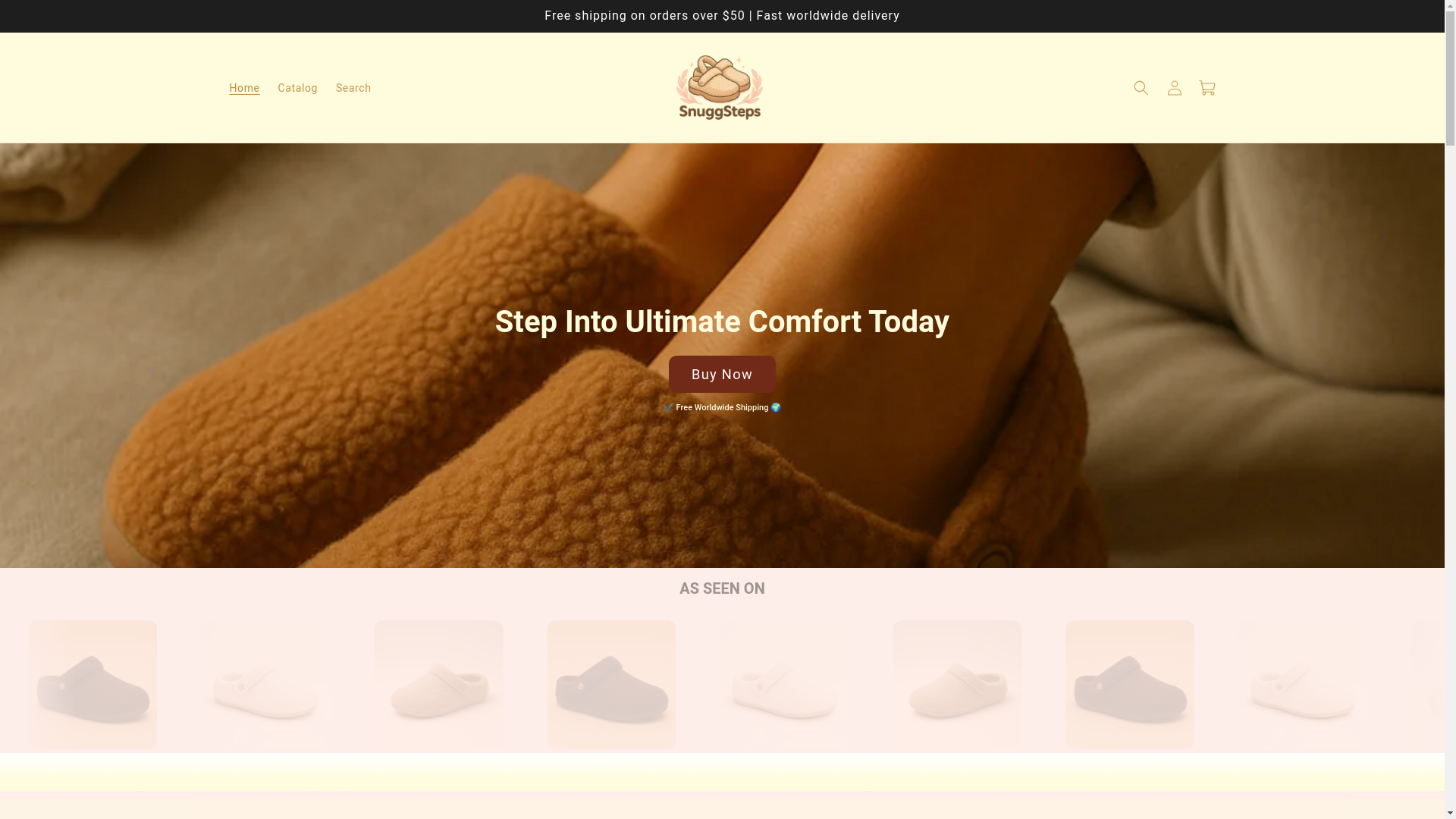 website screenshot of https://snuggsteps.shop/