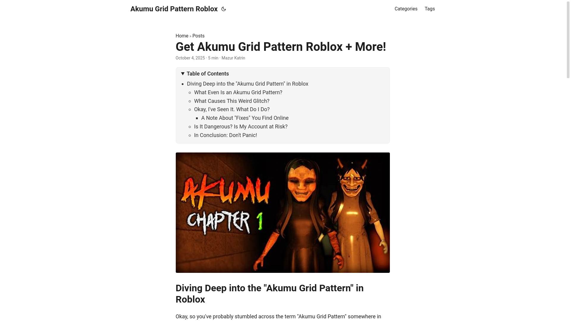 website screenshot of https://akumu-grid-pattern-roblox.pages.dev/