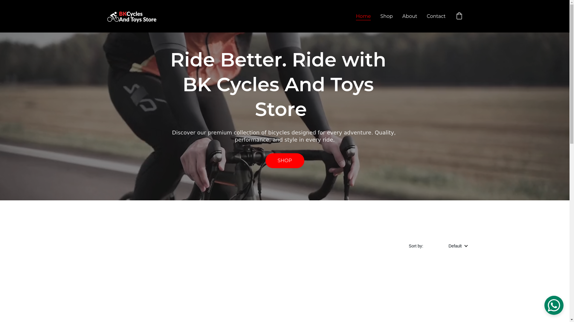 website screenshot of https://bkcyclesandtoystore.in/