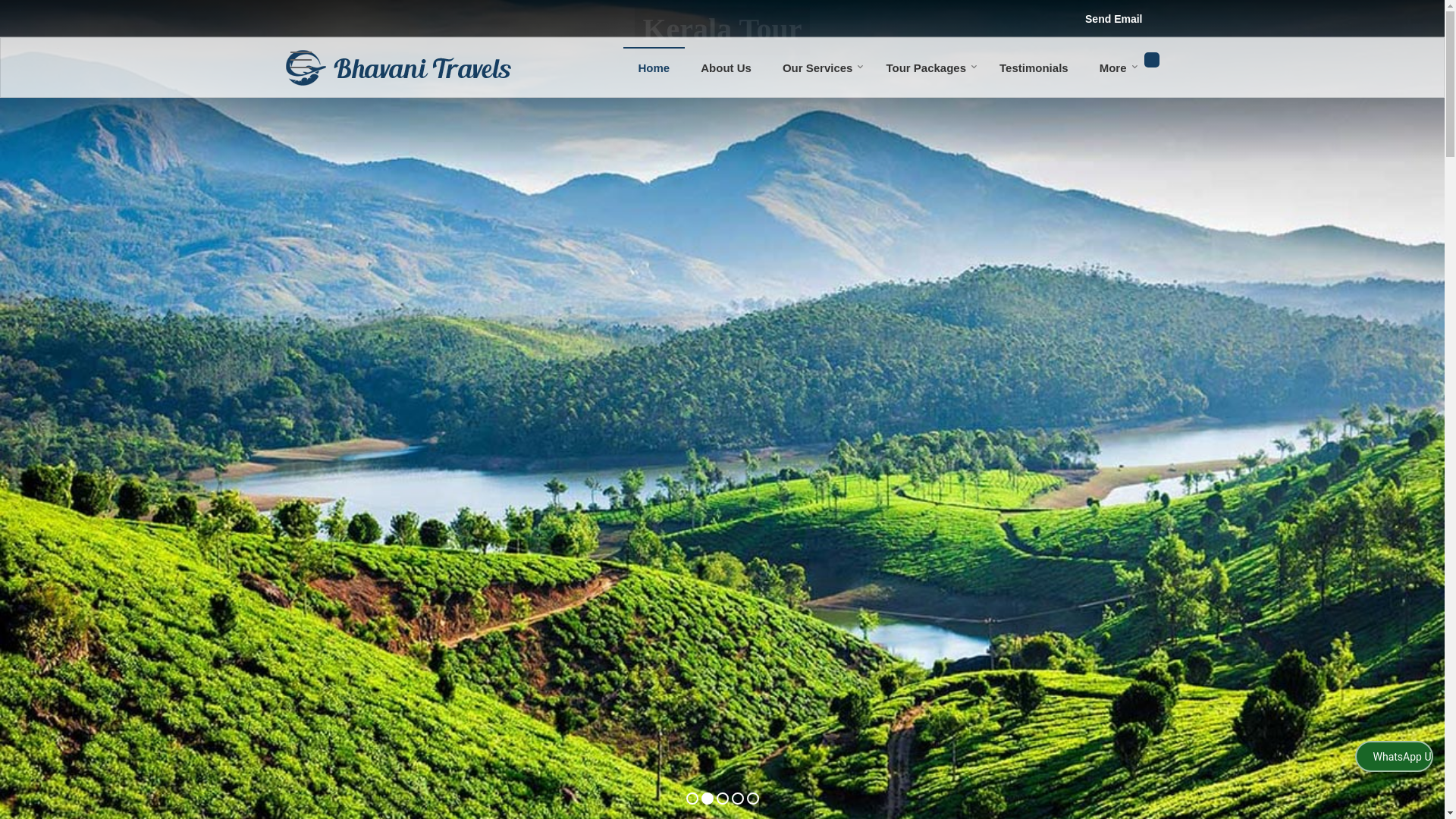 website screenshot of https://bhavanitravelsworld.in/
