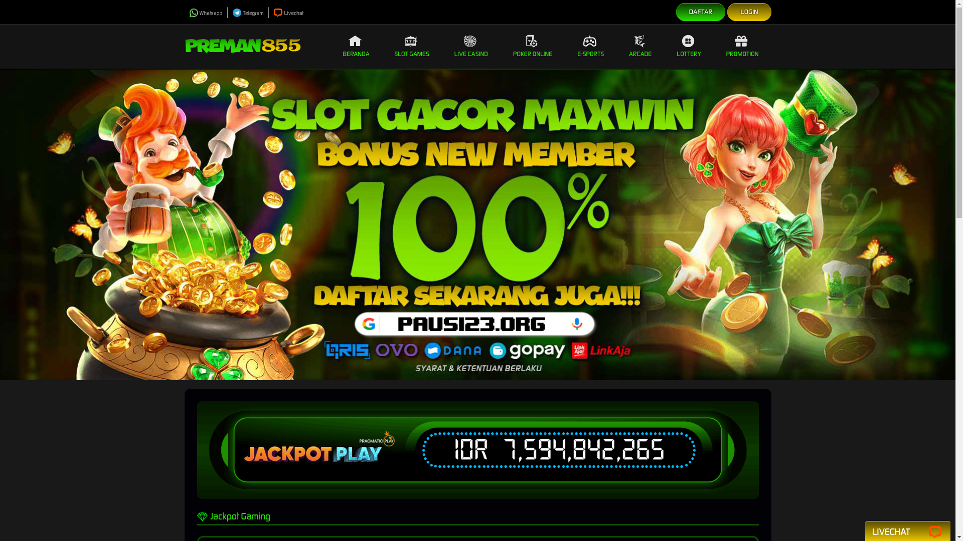 website screenshot of https://preman855.org/