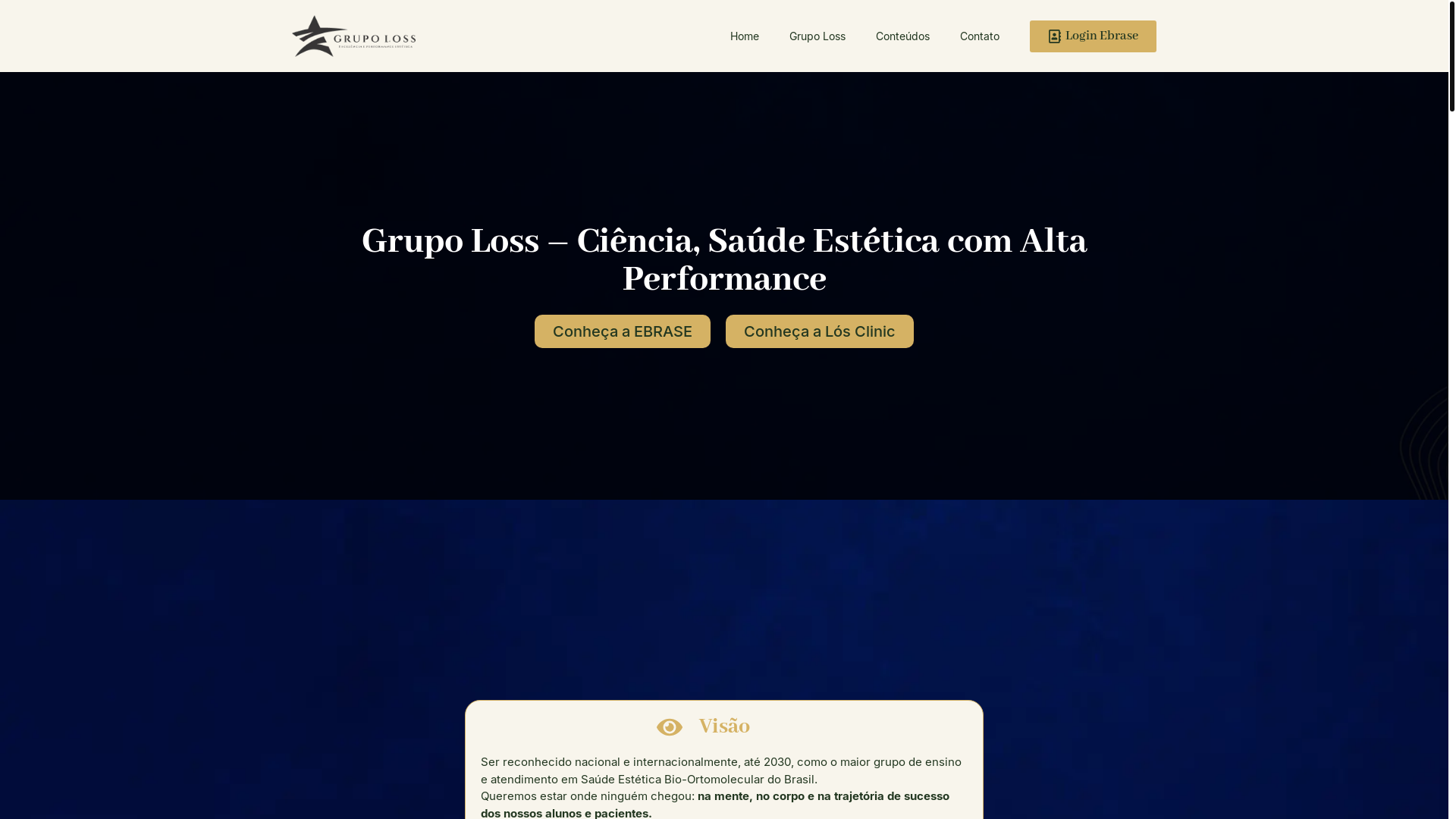 website screenshot of https://clinicaloss.com.br/