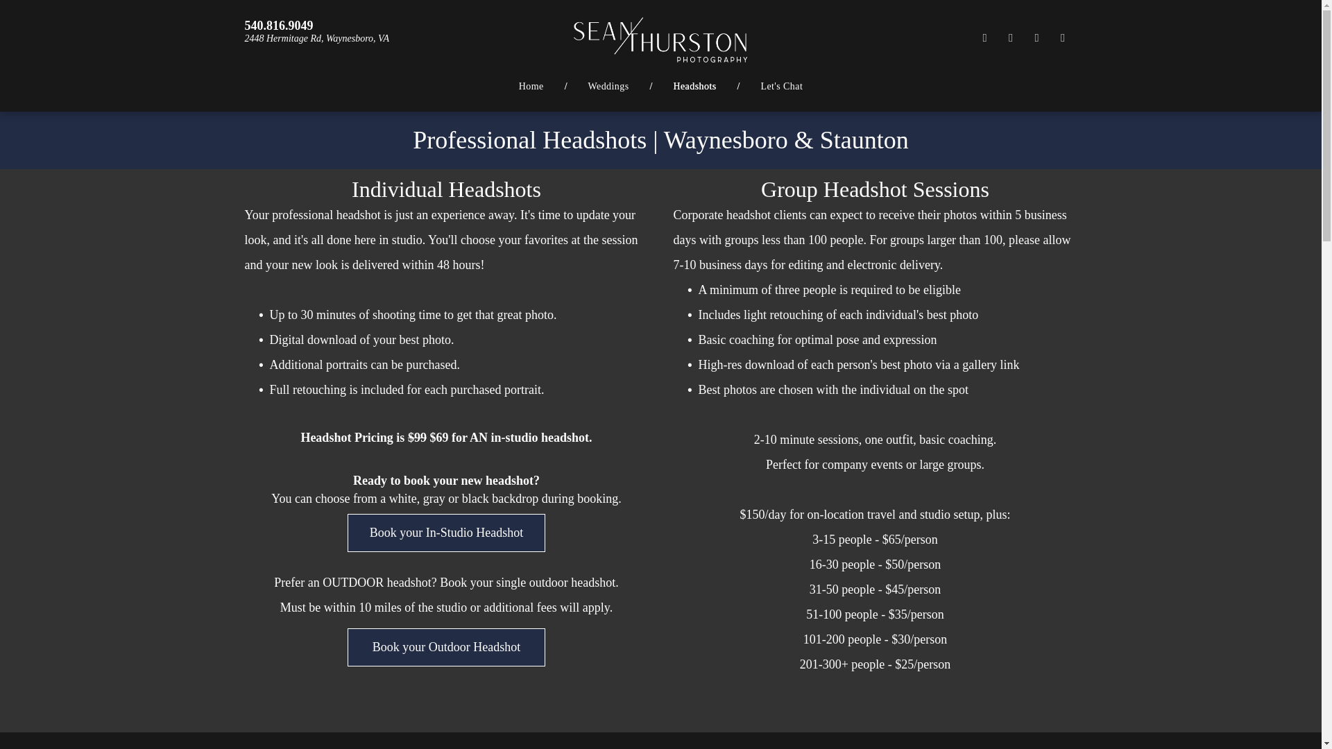 website screenshot of https://vaheadshotphotographer.com/