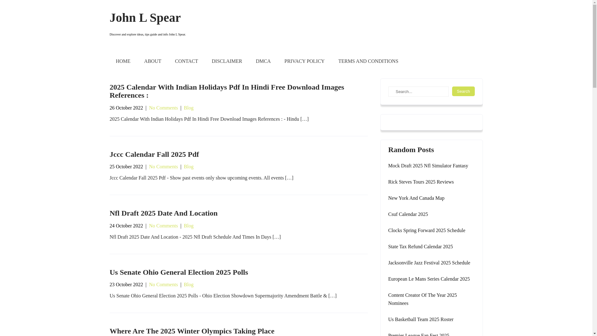 website screenshot of https://johnlspeara.pages.dev/