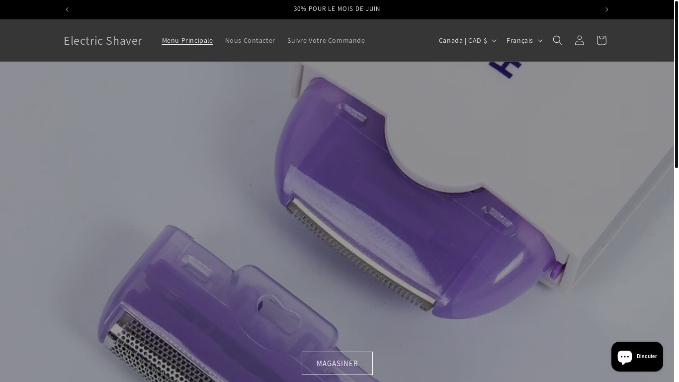 website screenshot of https://electricshave.ca/