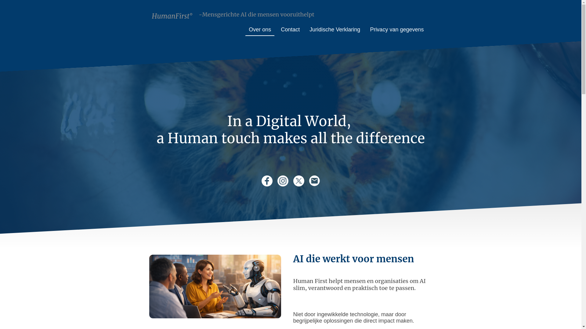website screenshot of https://human-first.nl/