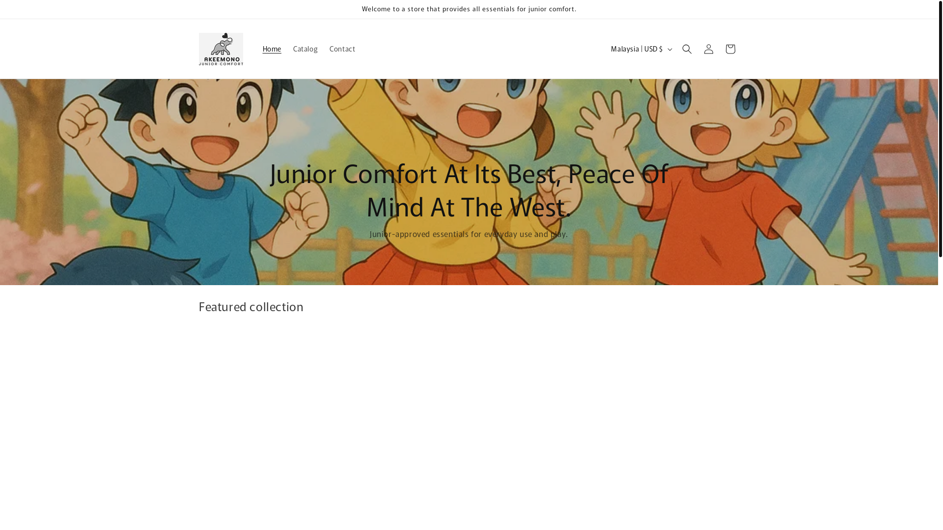 website screenshot of https://akeemono.store/