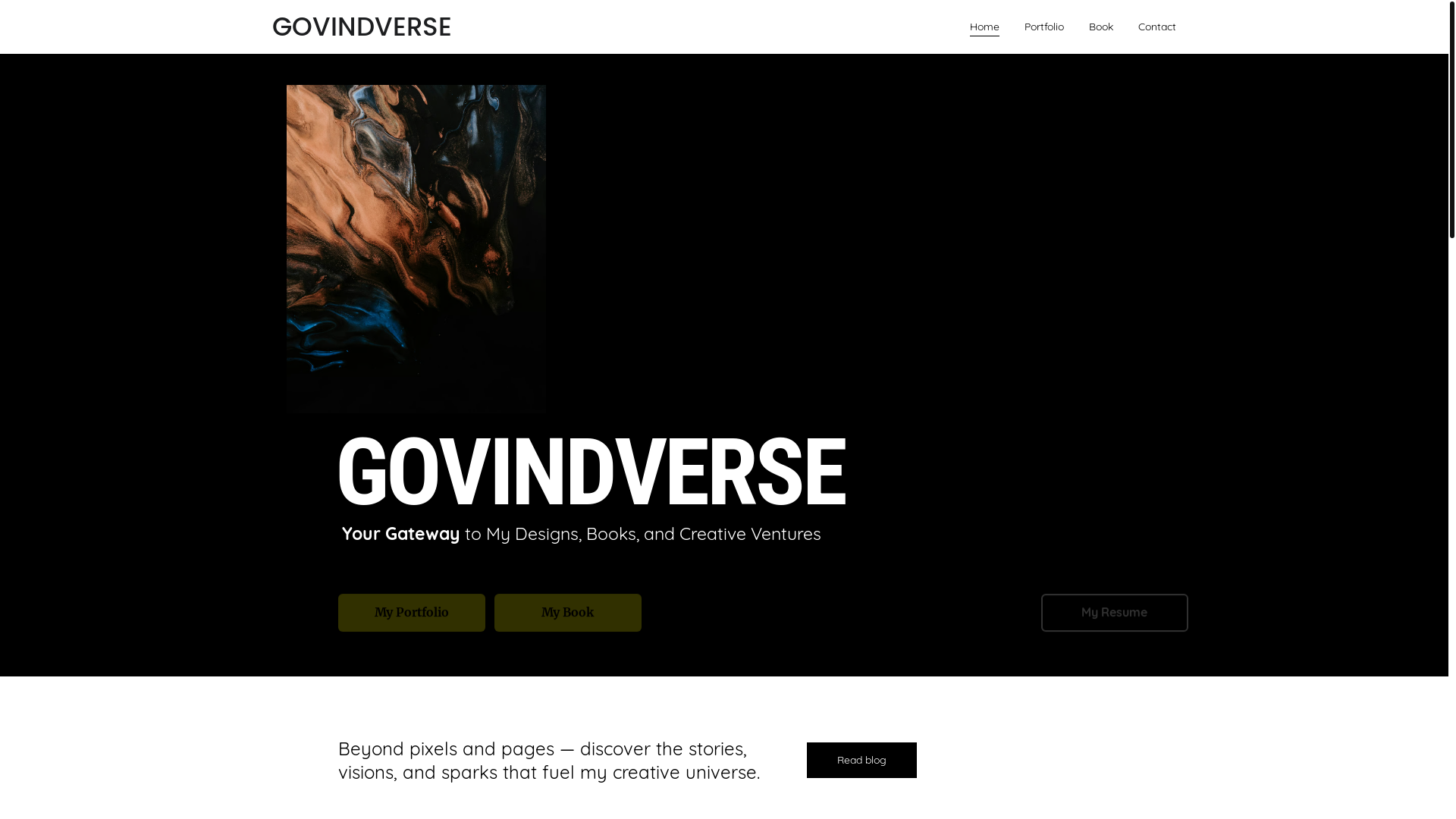 website screenshot of https://govindverse.com/