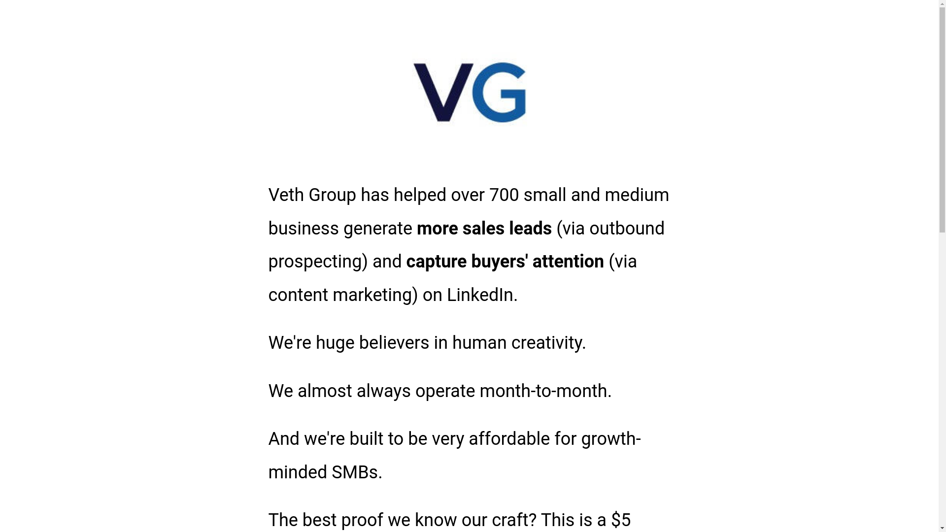 website screenshot of https://onevethleads.com/