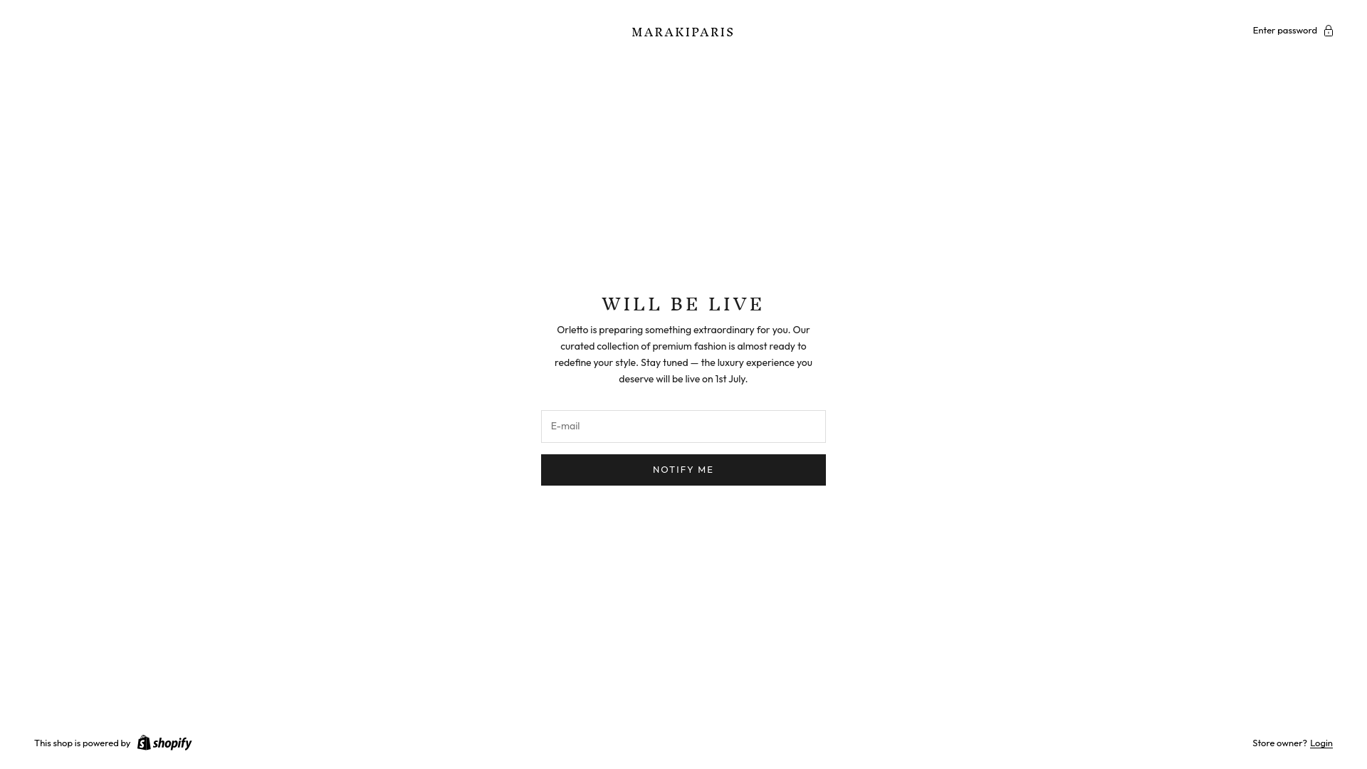 website screenshot of https://marakiparis.com/
