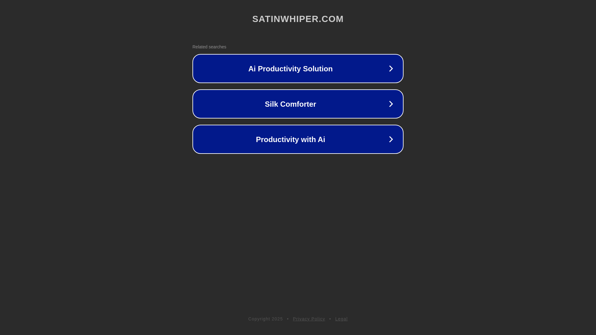 website screenshot of https://satinwhiper.com/