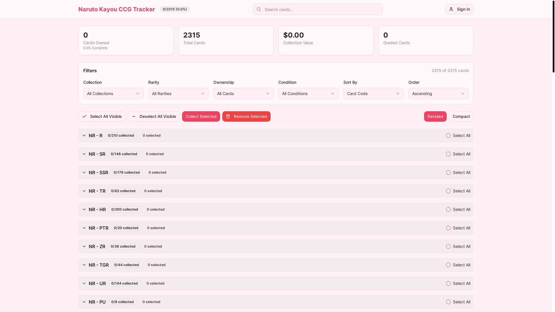 website screenshot of https://rxcollectiontracker.com/
