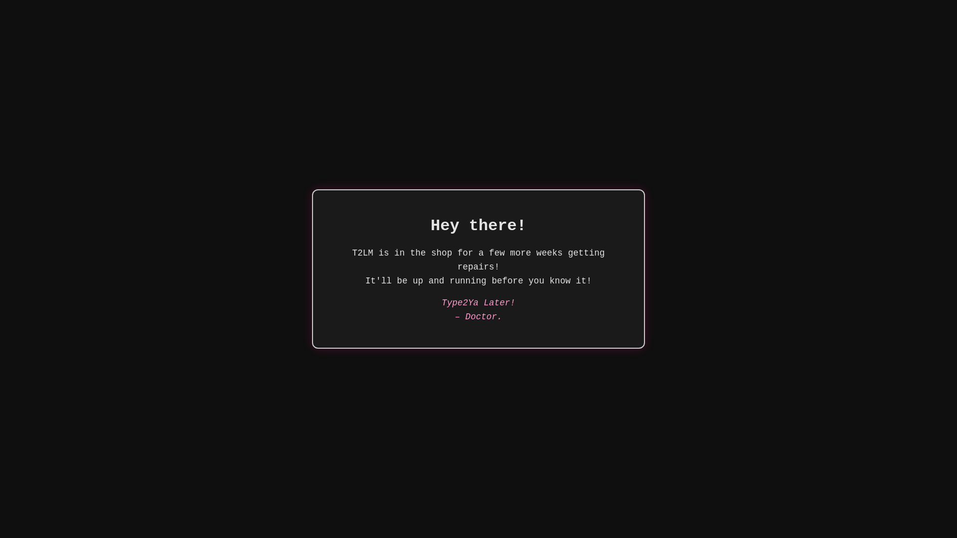 website screenshot of https://type2love.me/