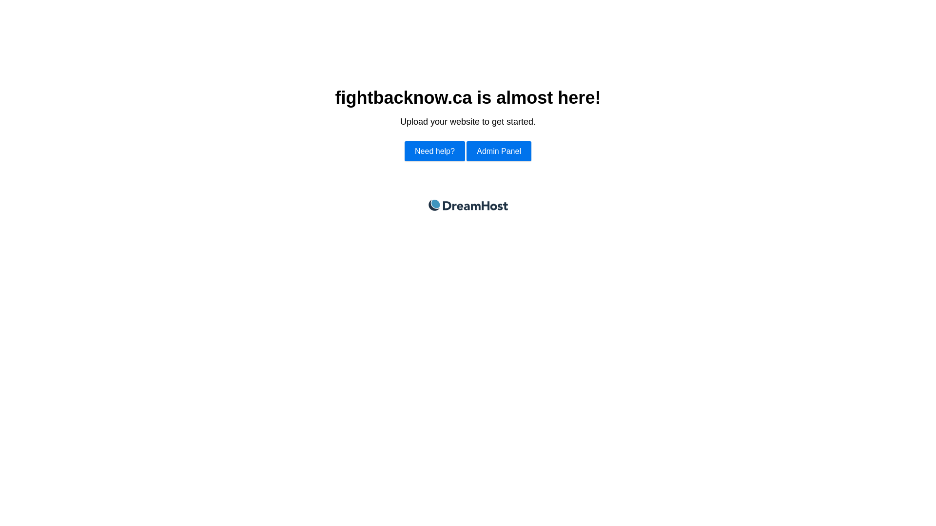 website screenshot of https://fightbacknow.ca/