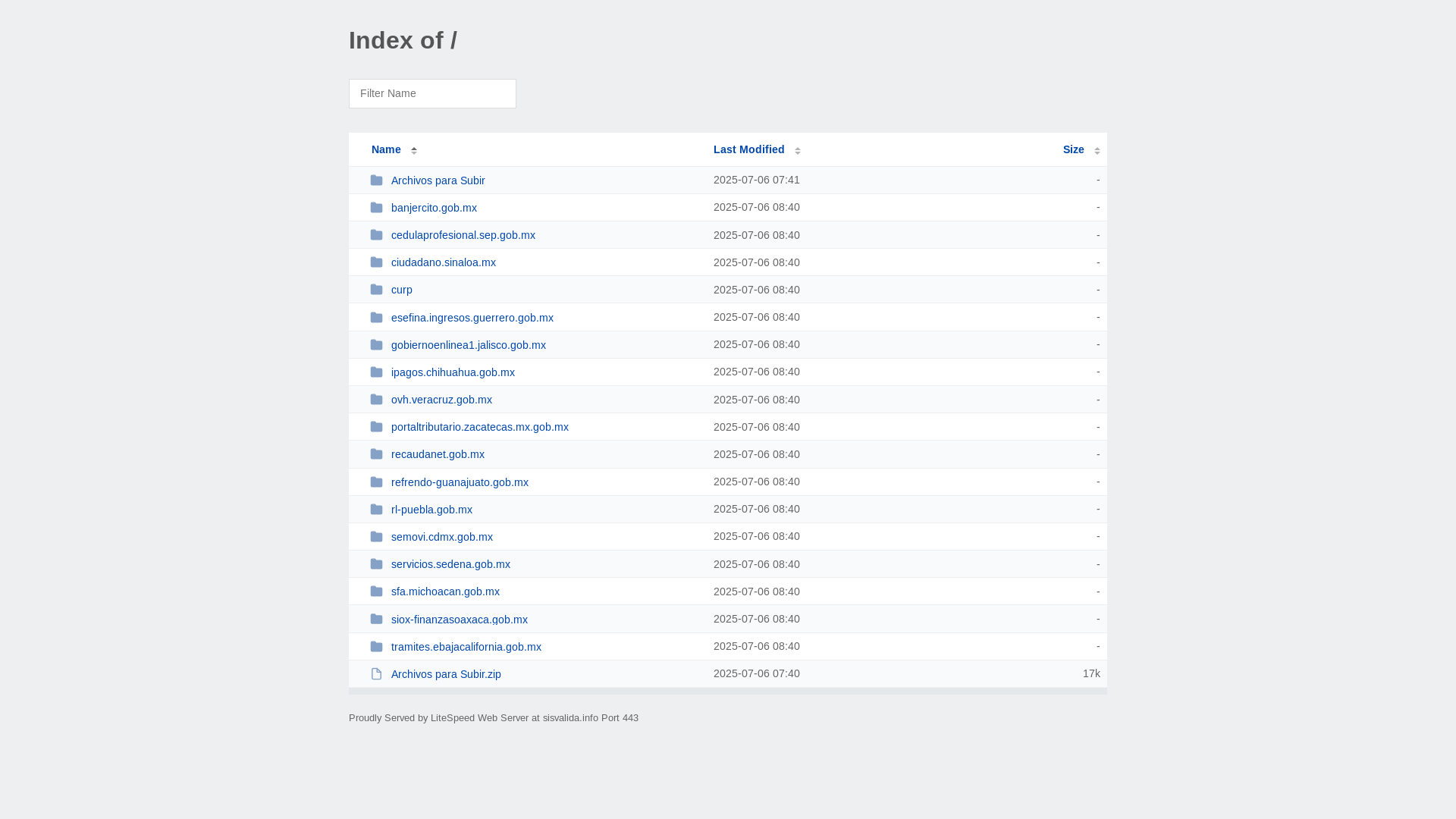 website screenshot of https://sisvalida.info/
