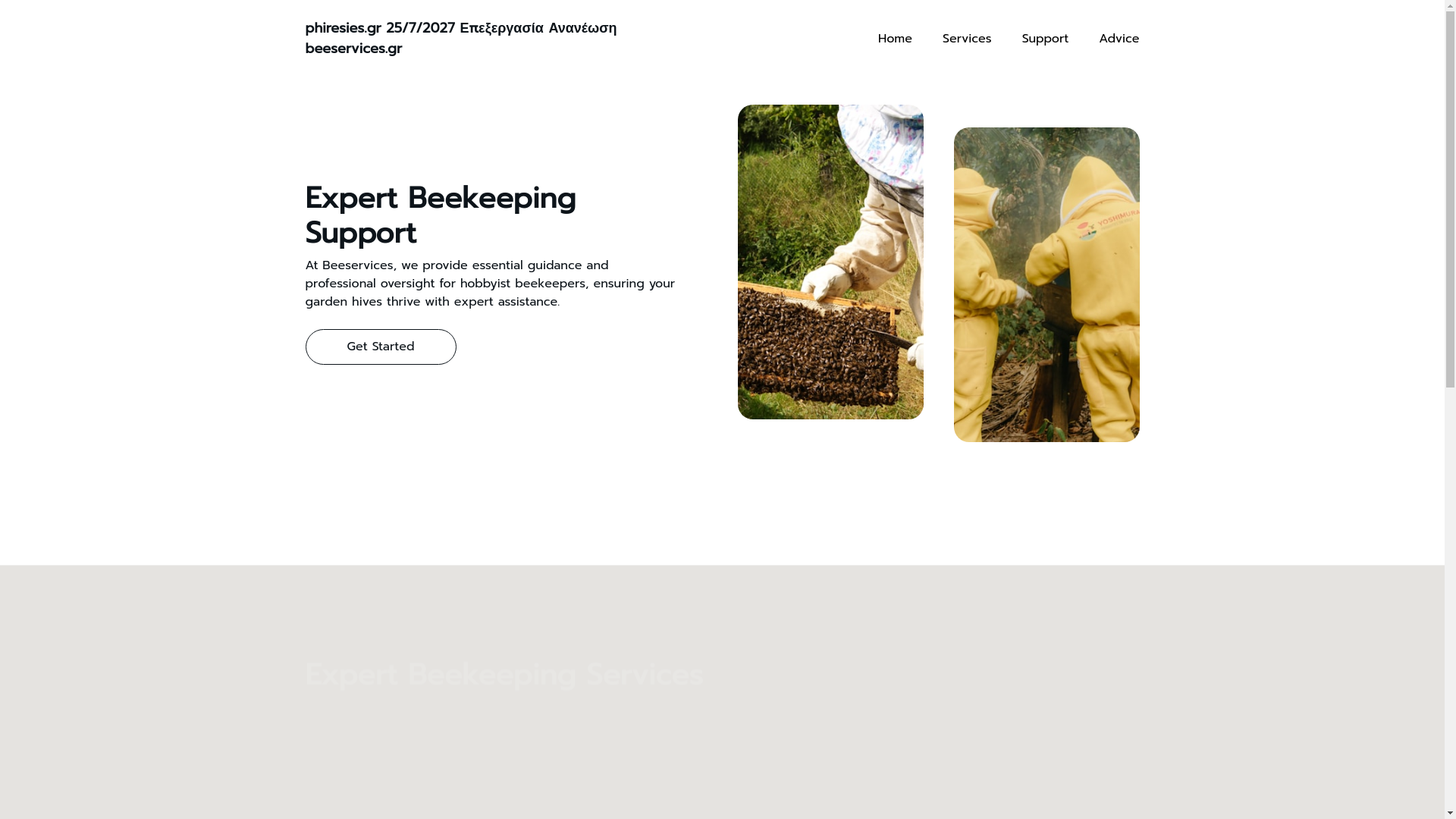 website screenshot of https://beeservices.gr/