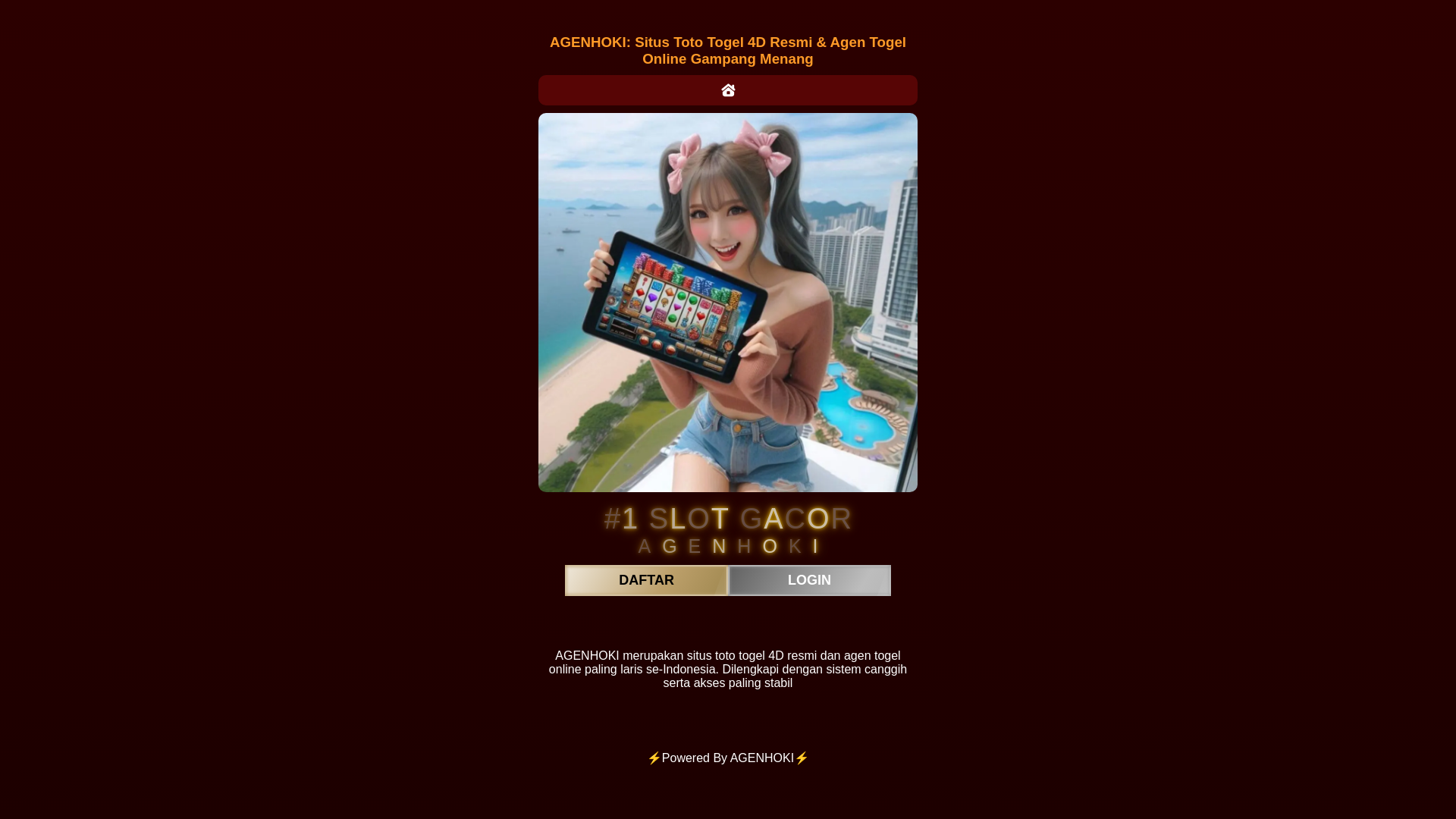 website screenshot of https://agenhoki-fadiva.pages.dev/