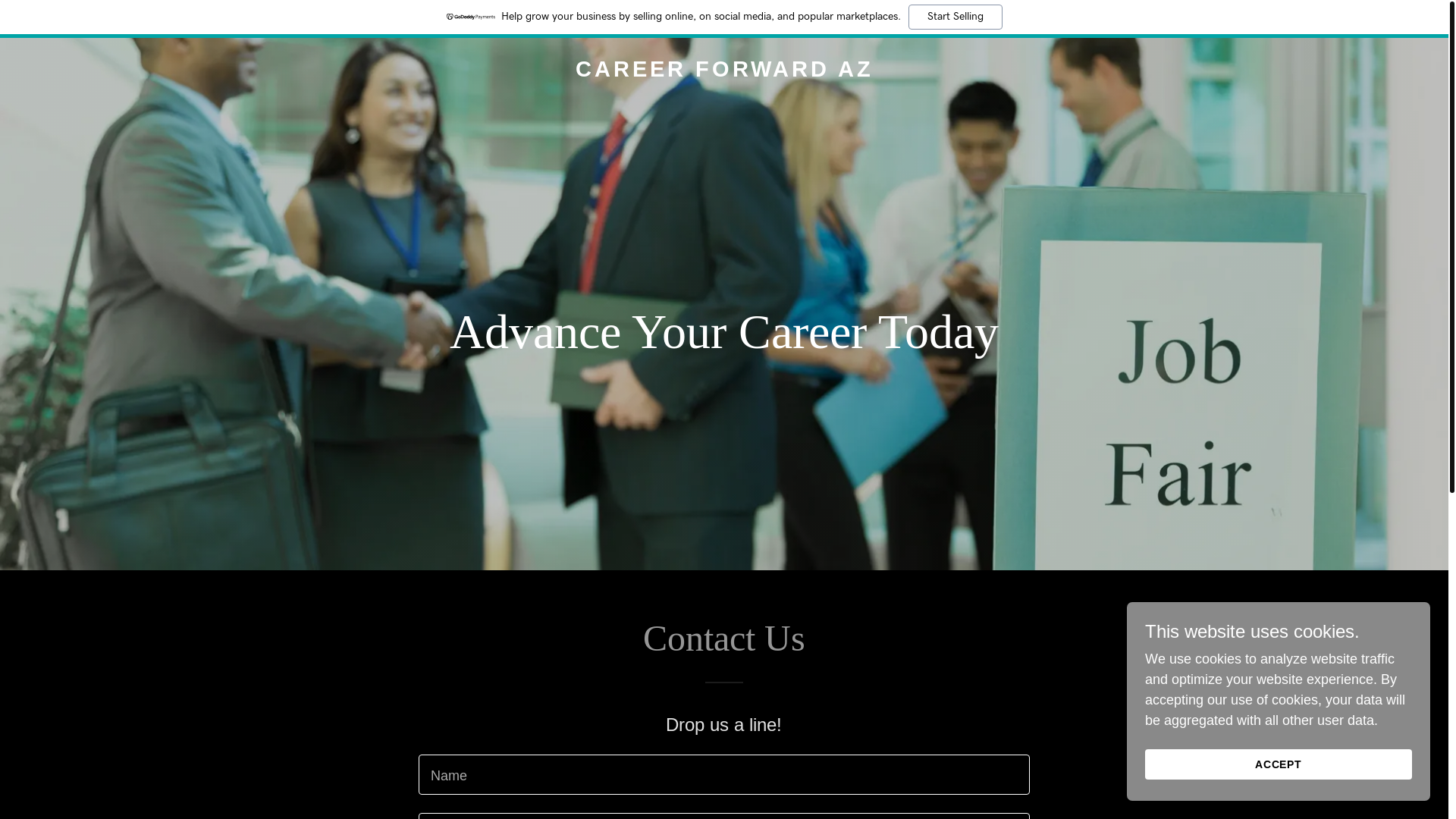 website screenshot of https://careerforwardaz.com/