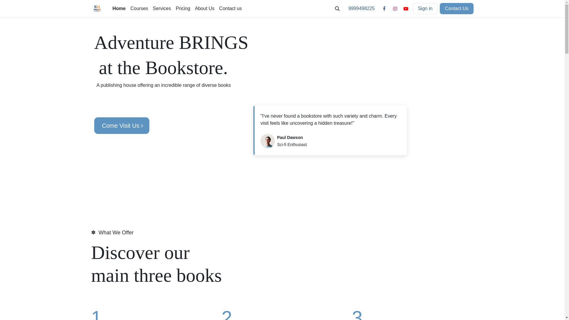 website screenshot of https://bookshow.cloud/