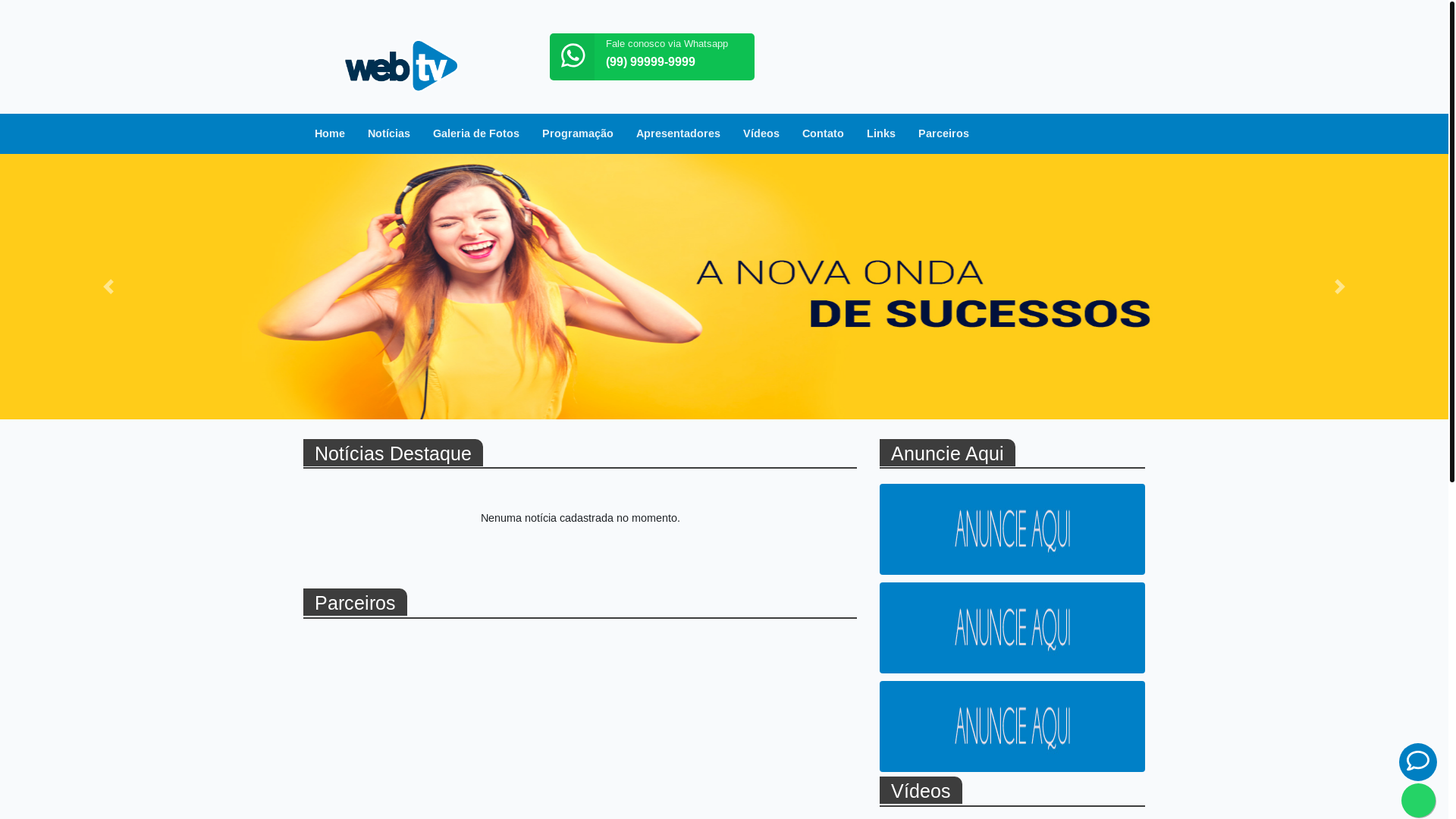 website screenshot of https://tvmetropole.tv.br/