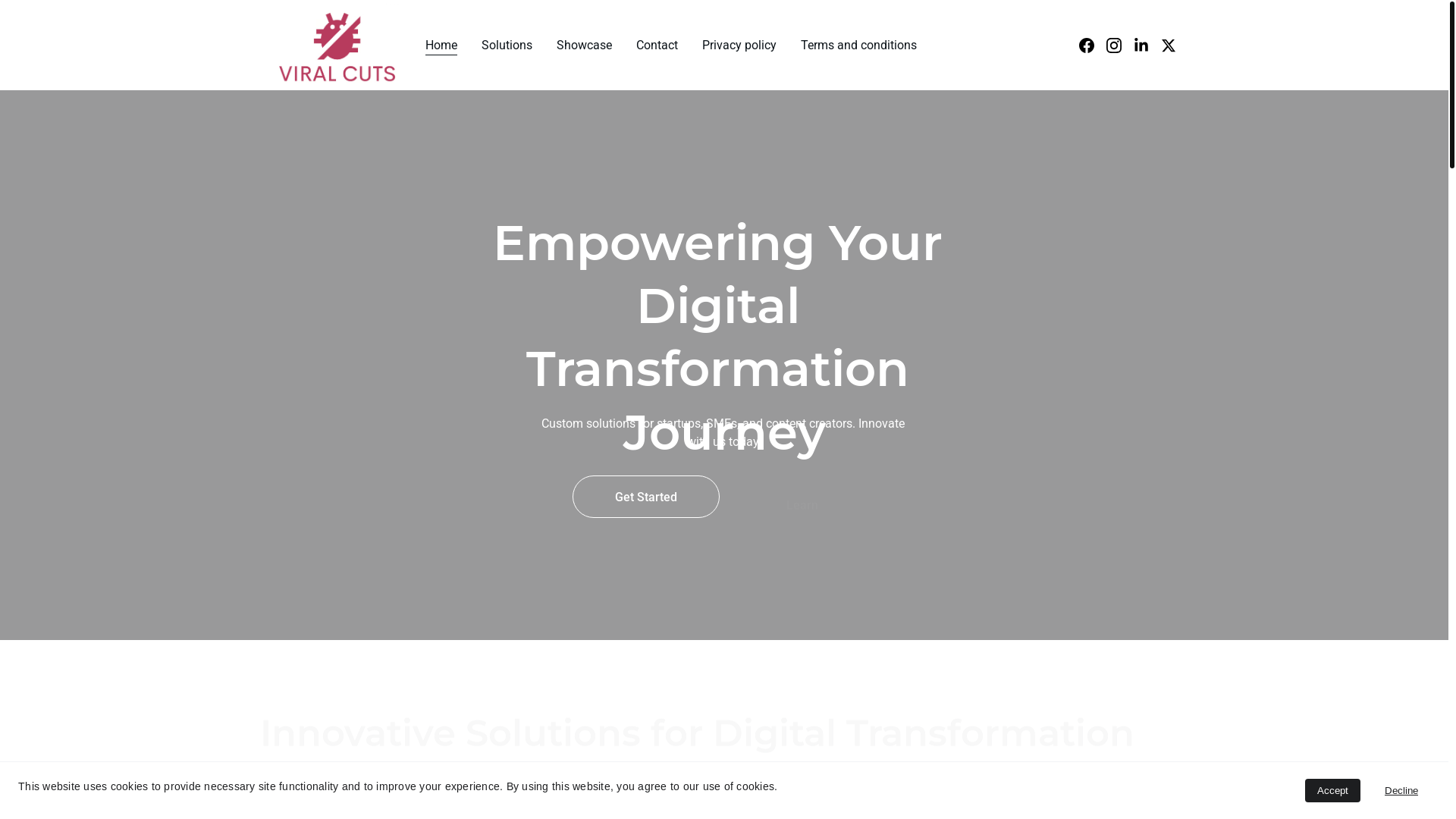 website screenshot of https://viralcuts.site/