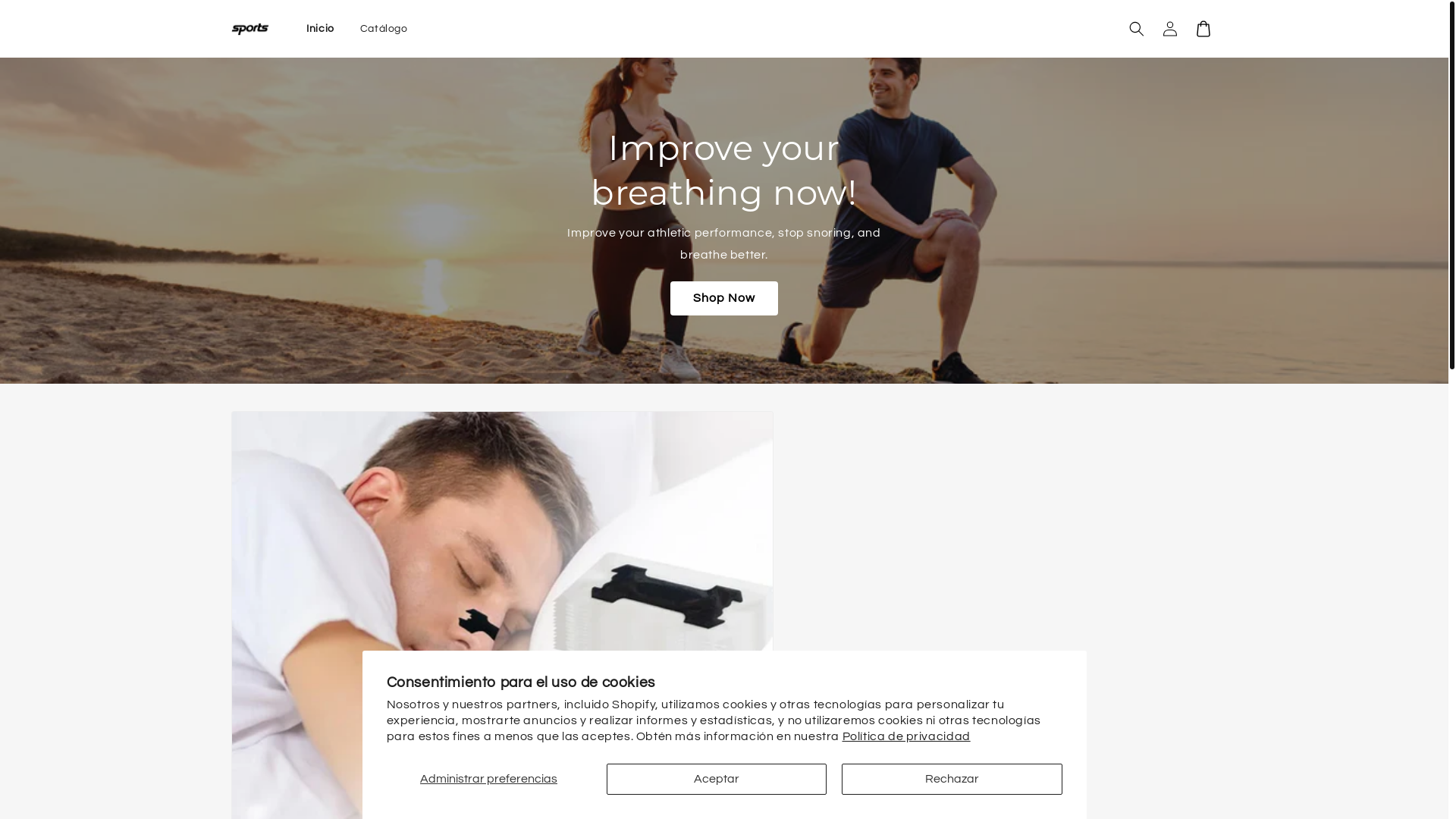 website screenshot of https://thenasair.store/