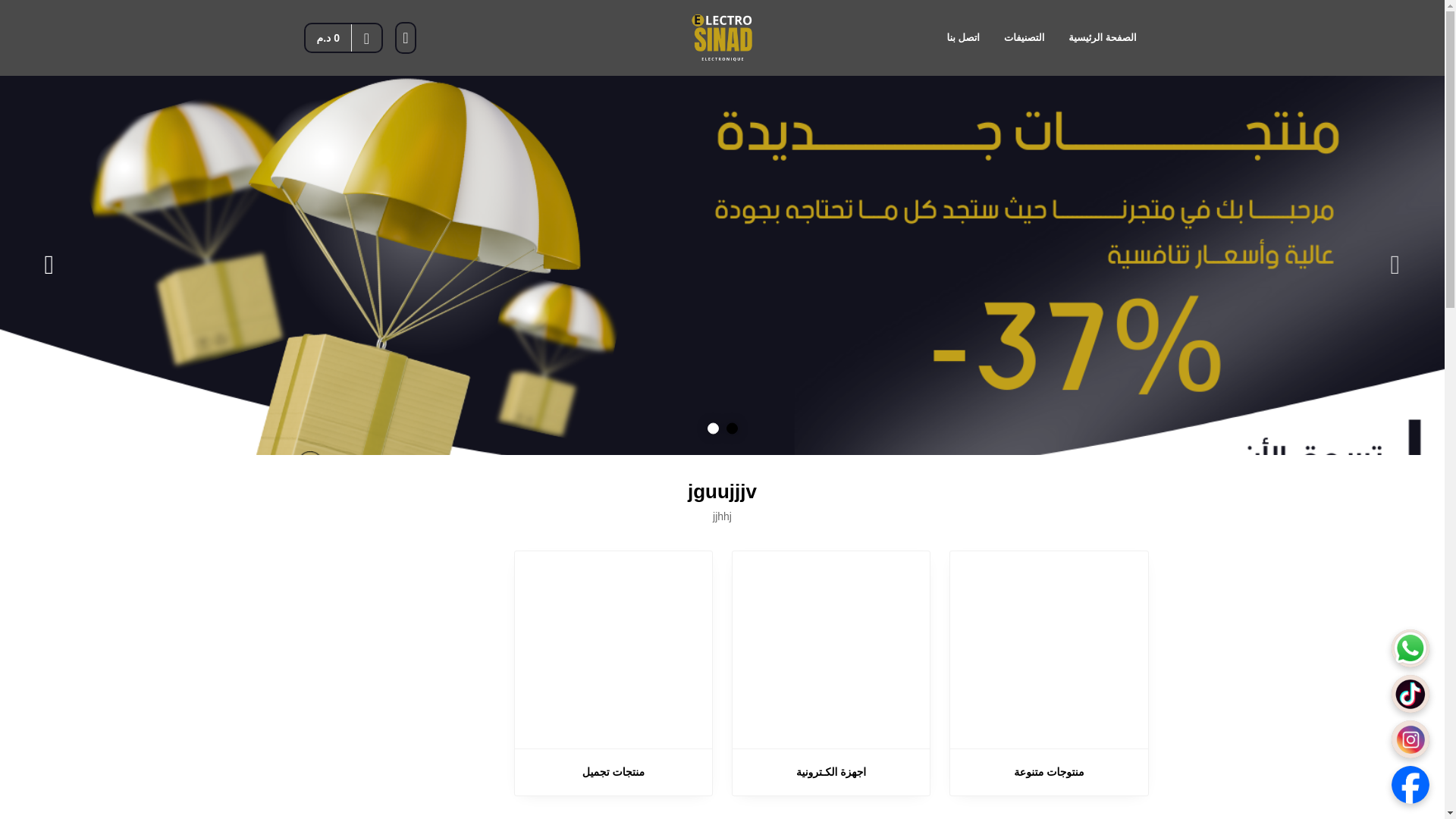 website screenshot of https://electrosinad.shop/