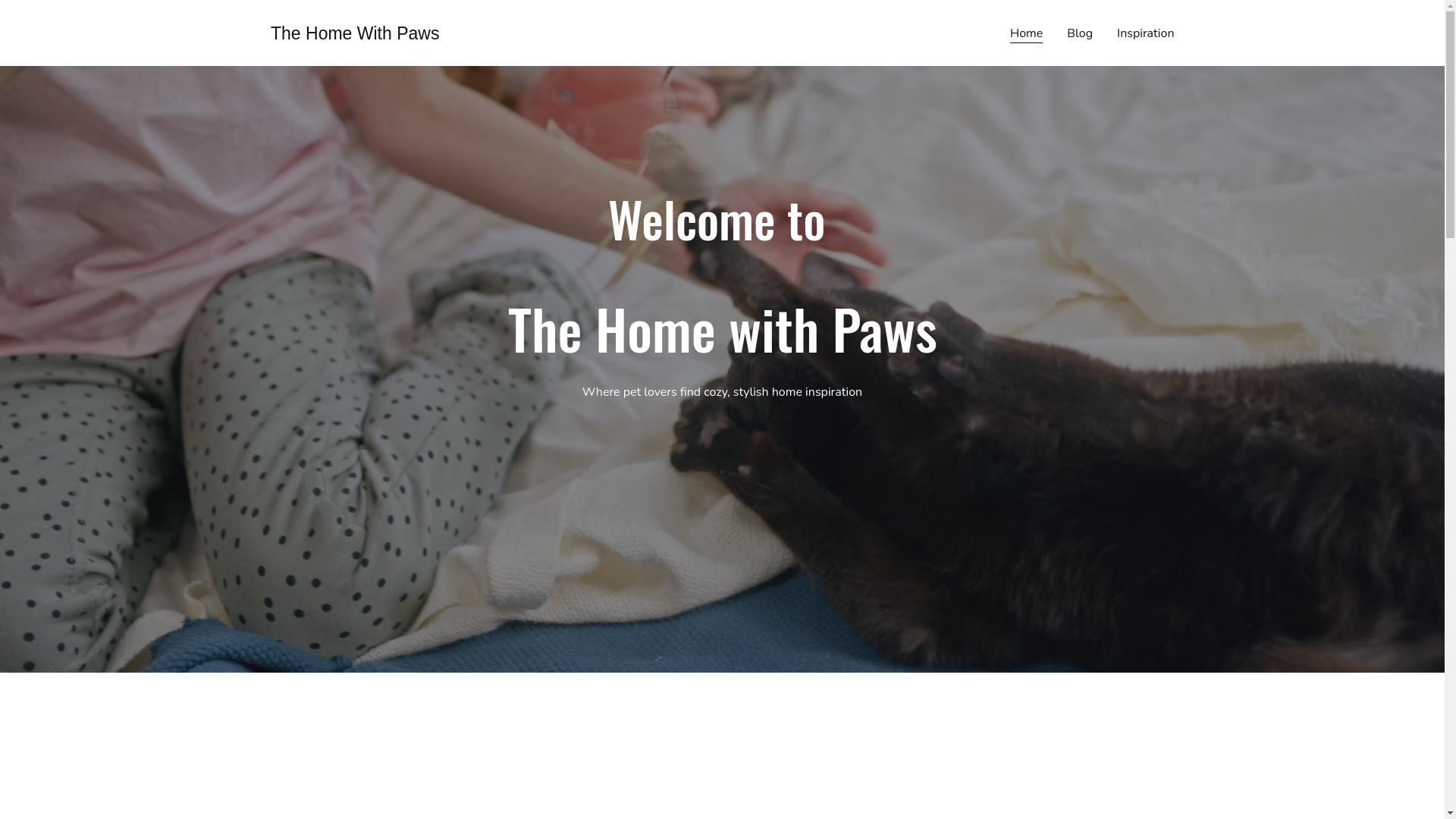 website screenshot of https://thehomewithpaws.com/