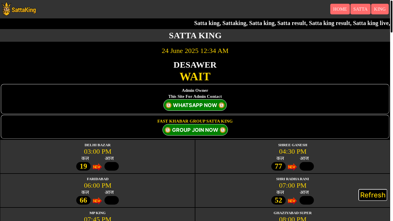 website screenshot of https://satta-king-satta-fast.com/