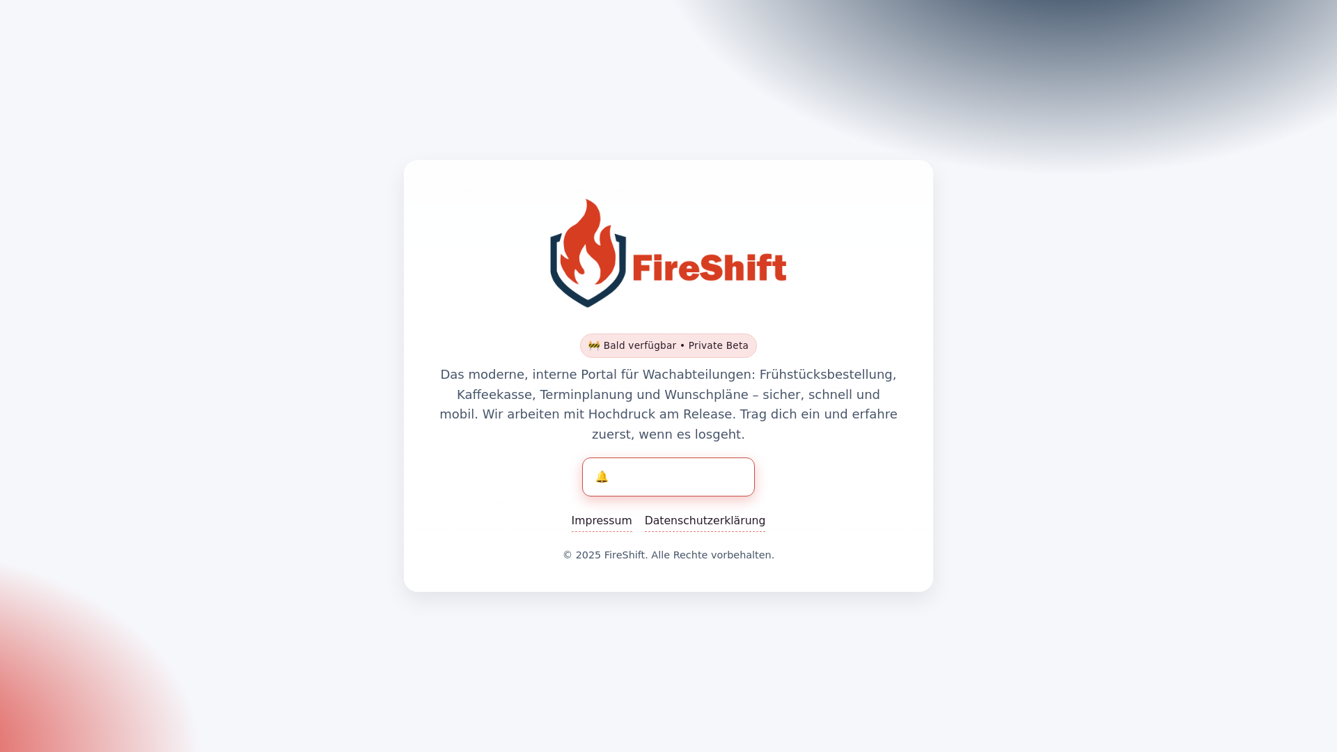website screenshot of https://fireshift.de/