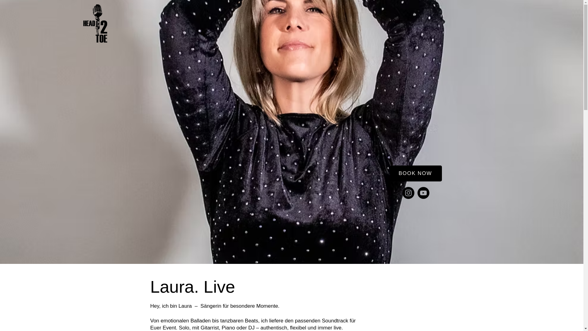 website screenshot of https://live-music-laura.de/